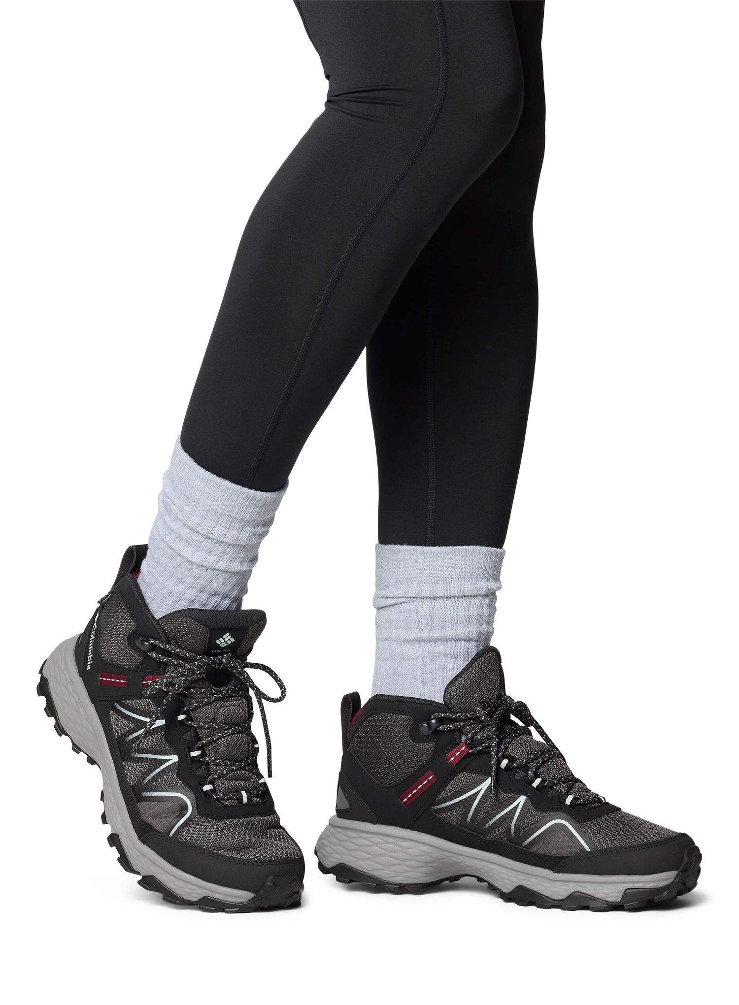 Дамски туристически обувки Columbia Peakfreak Rush Mid Outdry - dark grey/deep madeira