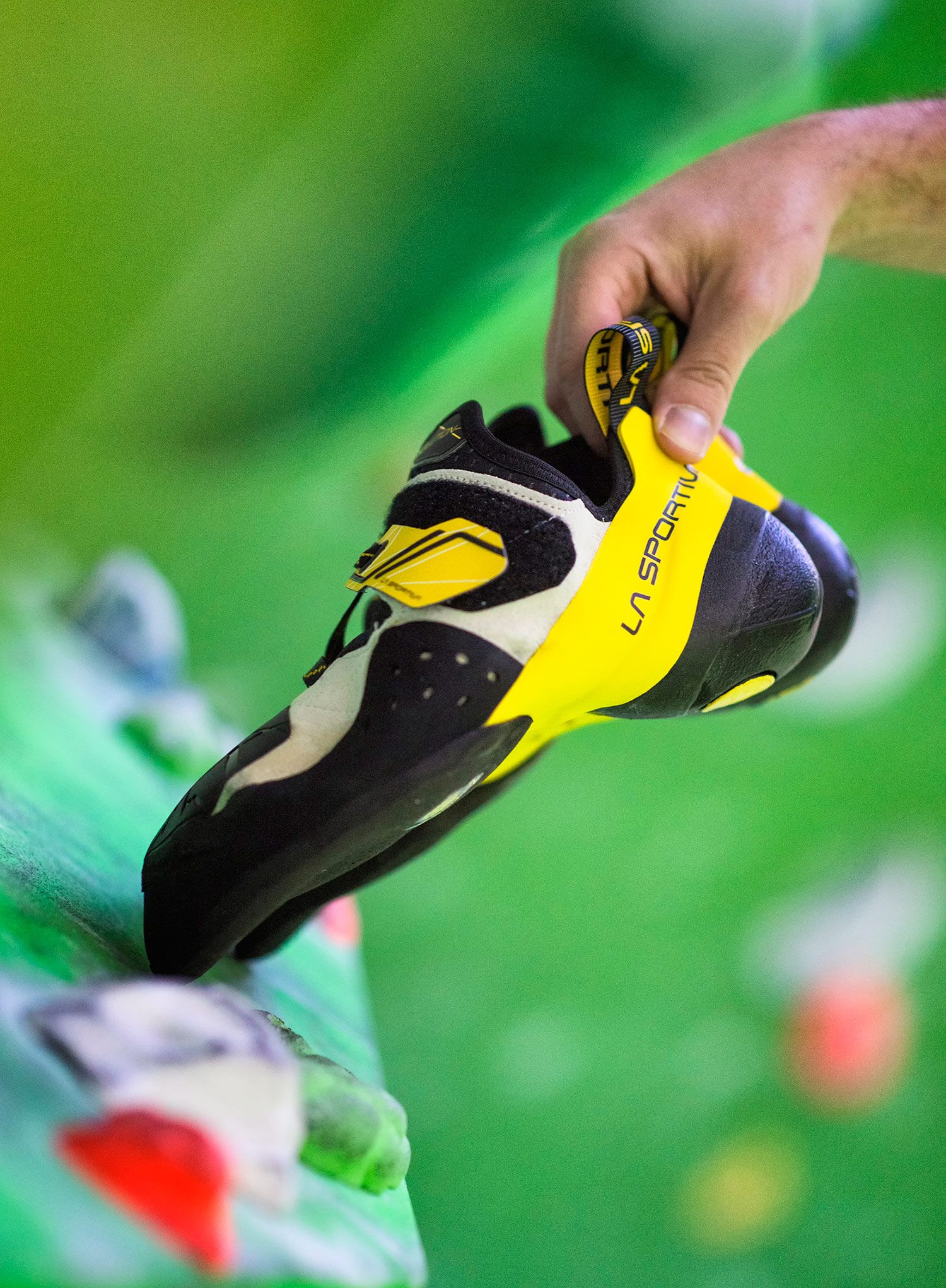 Обувки за катерене La Sportiva Solution - yellow/white