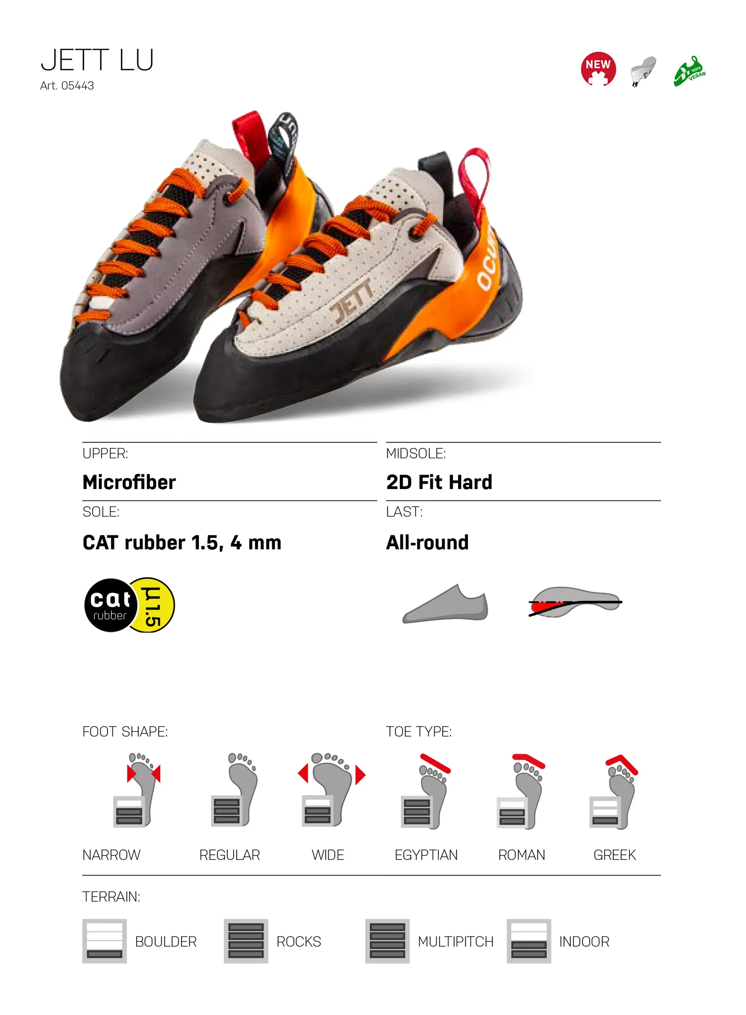 Обувки за катерене Ocun Jett LU - grey/orange