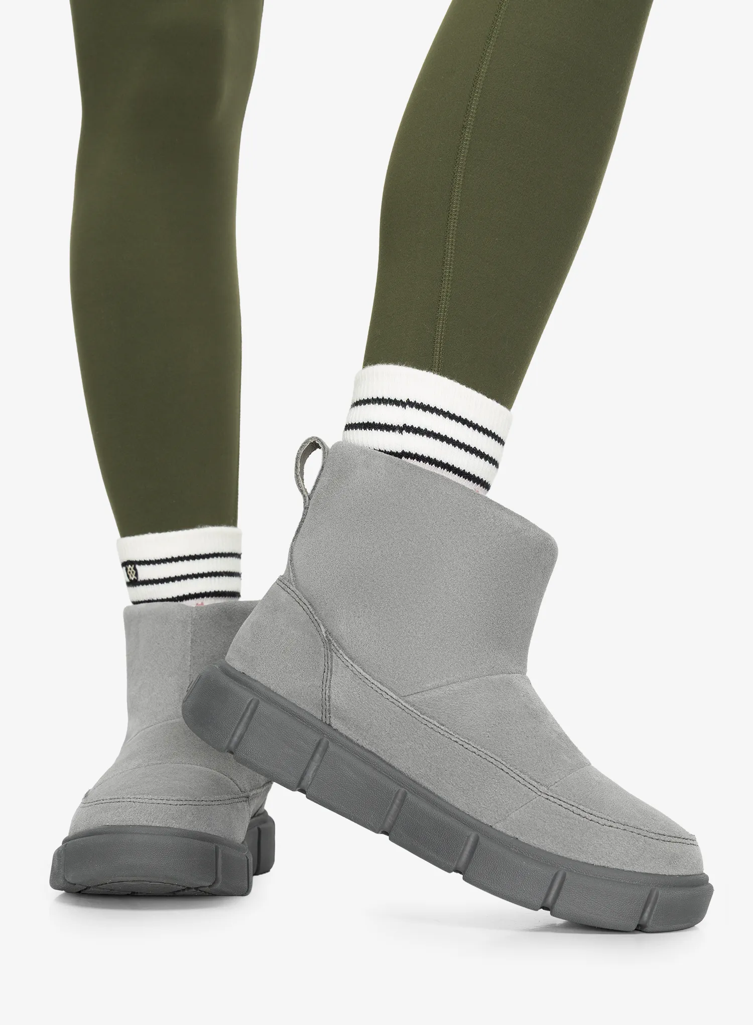 Дамски зимни обувки Sorel Explorer III Slip-On WP - quarry/sea salt