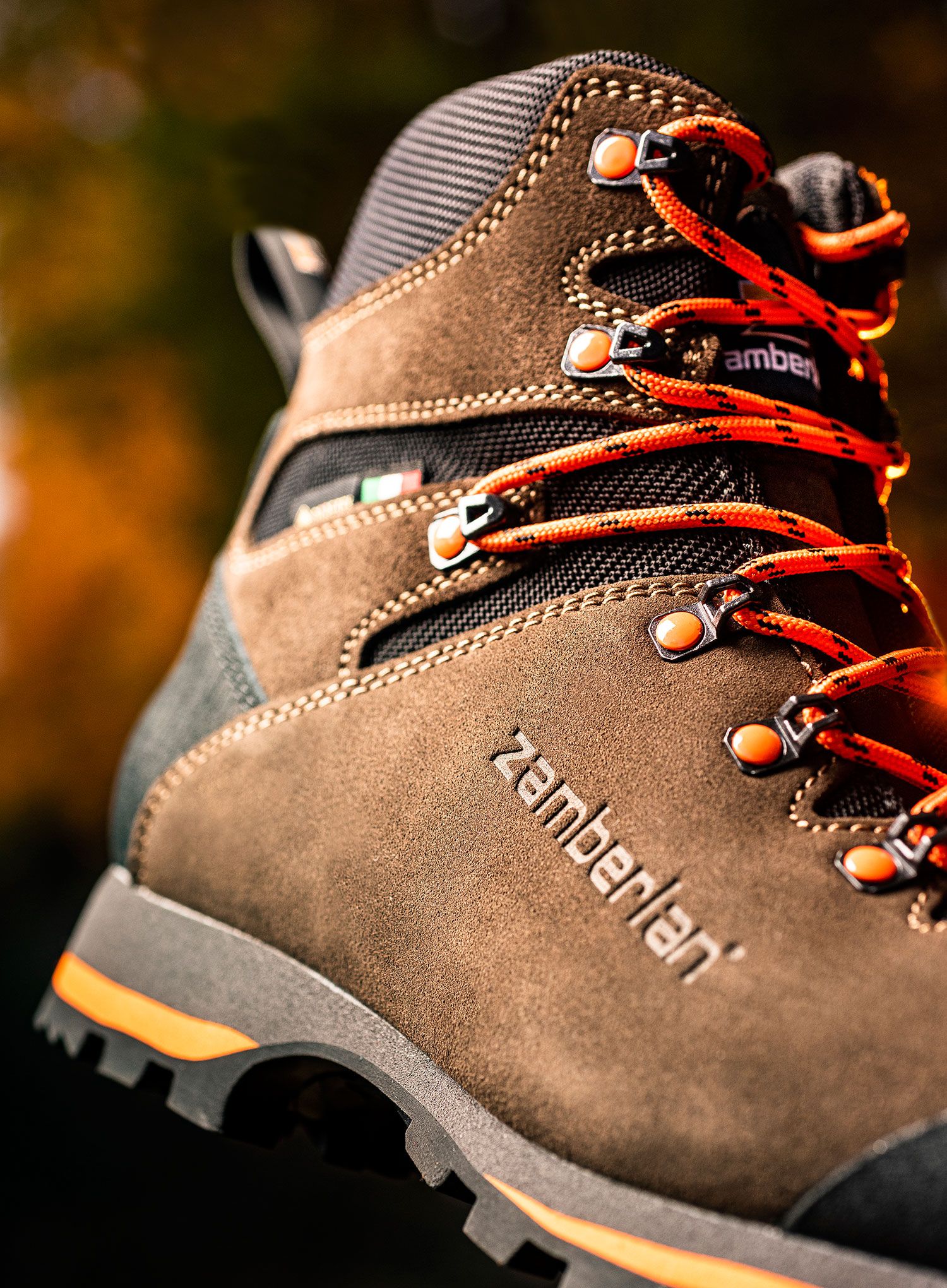 Мъжки трекинг обувки Zamberlan Storm GTX - dk brown/orange