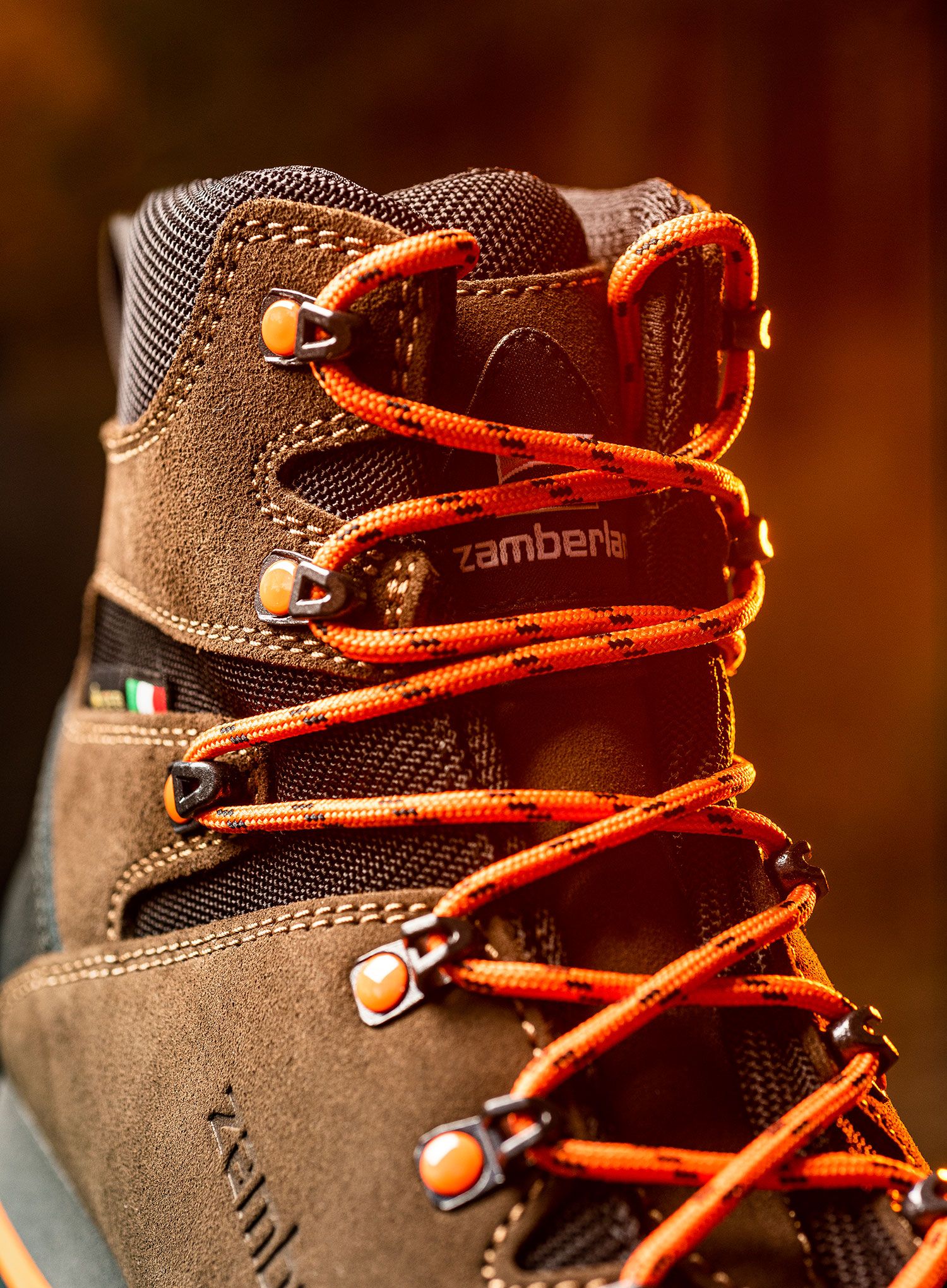 Мъжки трекинг обувки Zamberlan Storm GTX - dk brown/orange