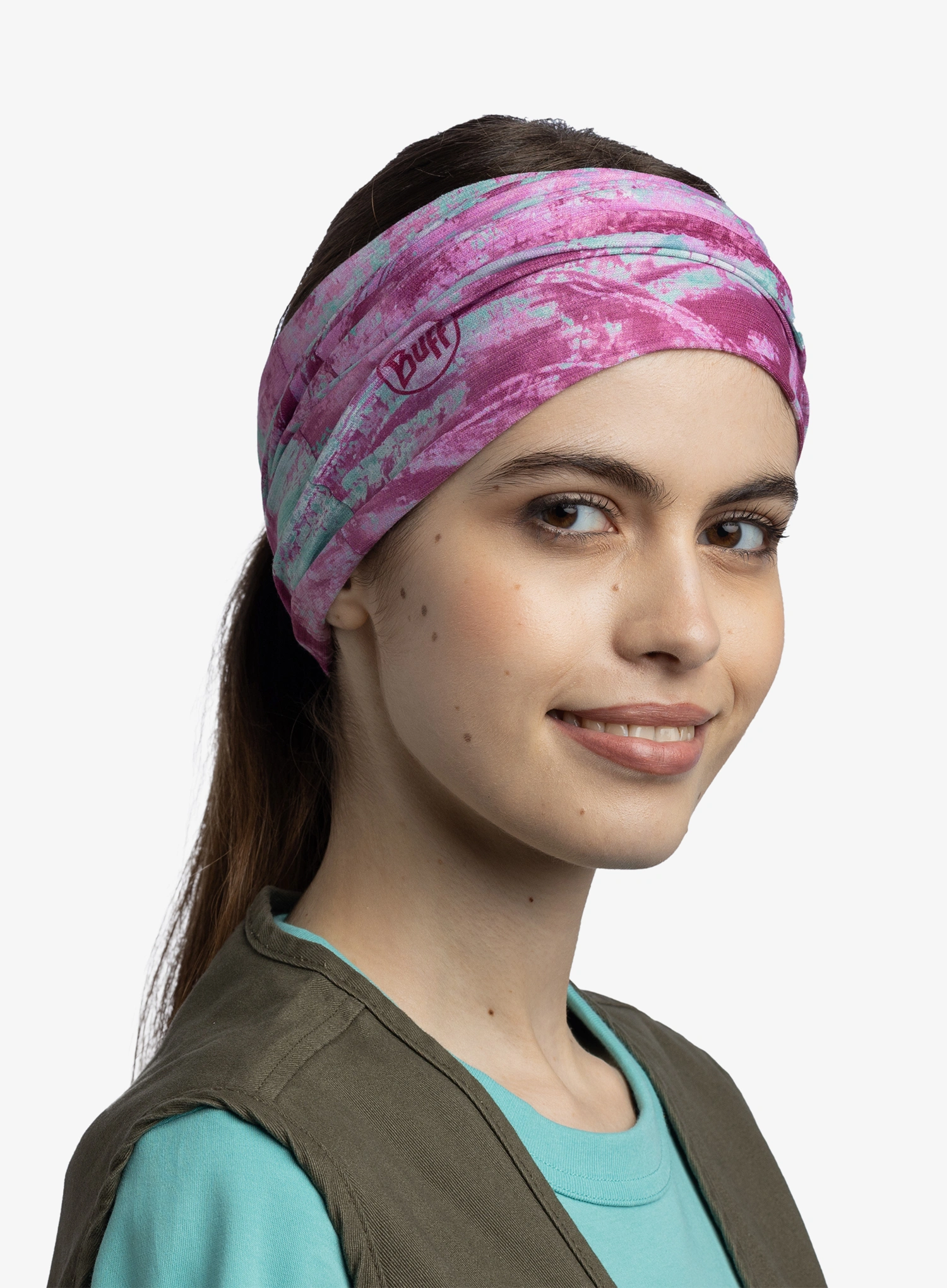 Многофункционален шал Buff CoolNet UV - real tree aspect ocean spray