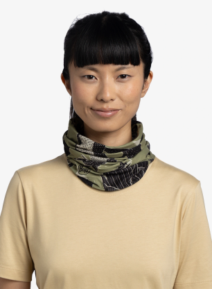 Многофункционален шал Buff Coolnet UV - rub chomp khaki