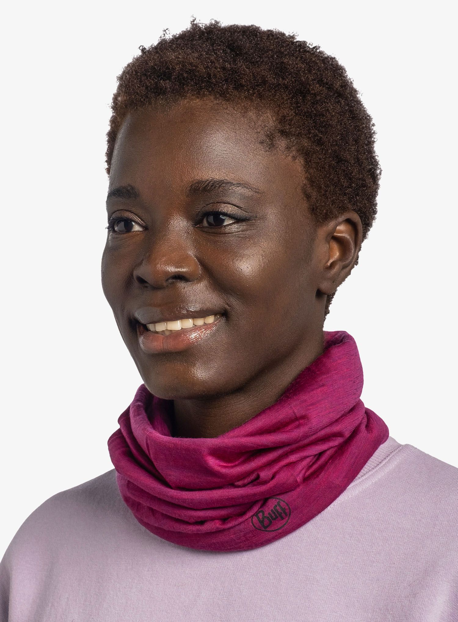 Многофункционален шал Buff Lightweight Merino Wool - solid magenta
