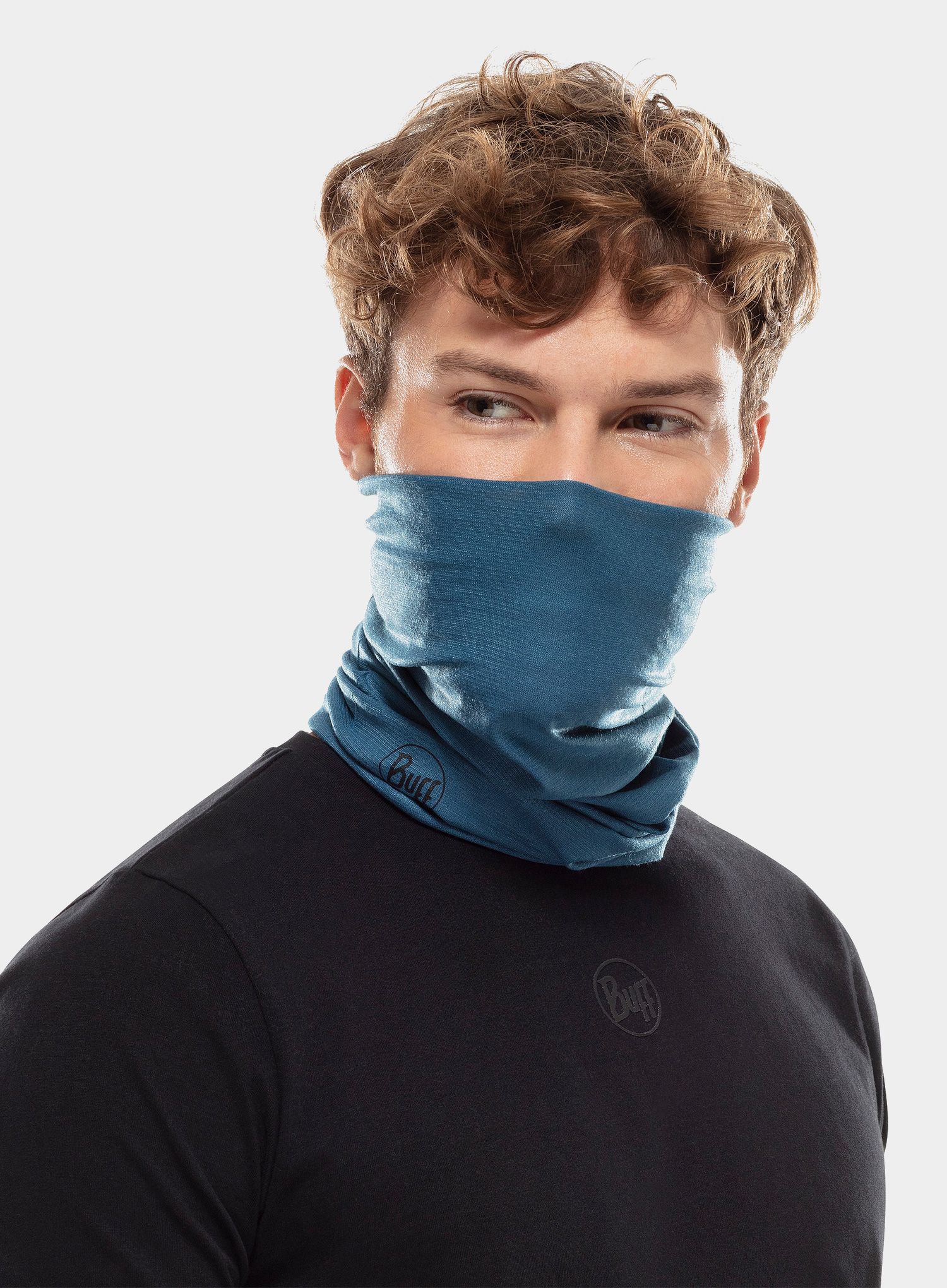 Многофункционален шал Buff CoolNet UV+ Insect Shield - solid eclipse blue