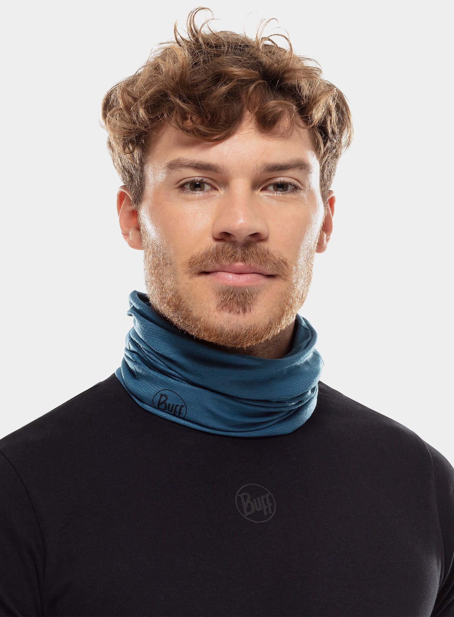 Многофункционален шал Buff CoolNet UV+ Insect Shield - solid eclipse blue