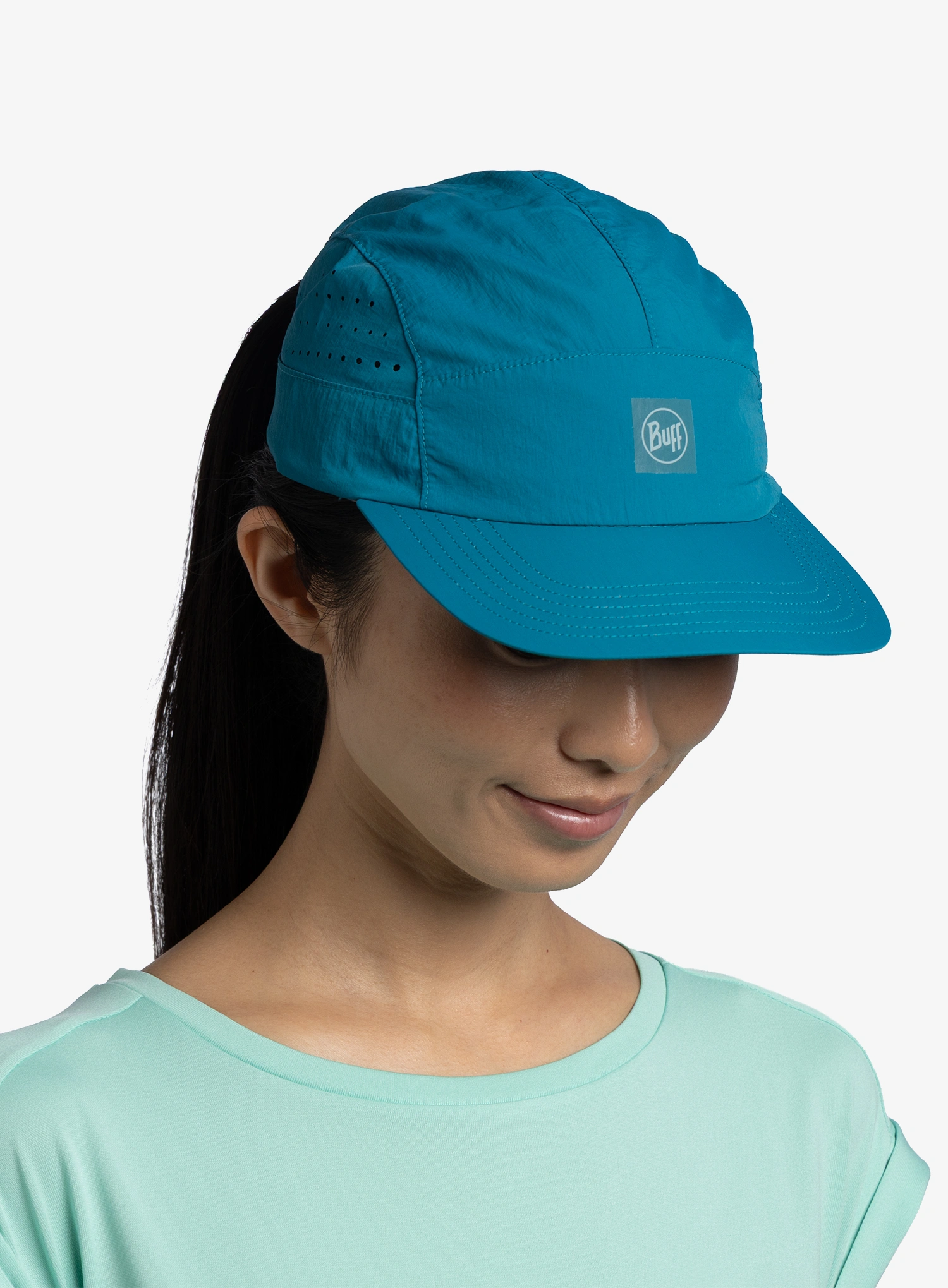 Шапка за бягане Buff Speed Cap - solid teal 