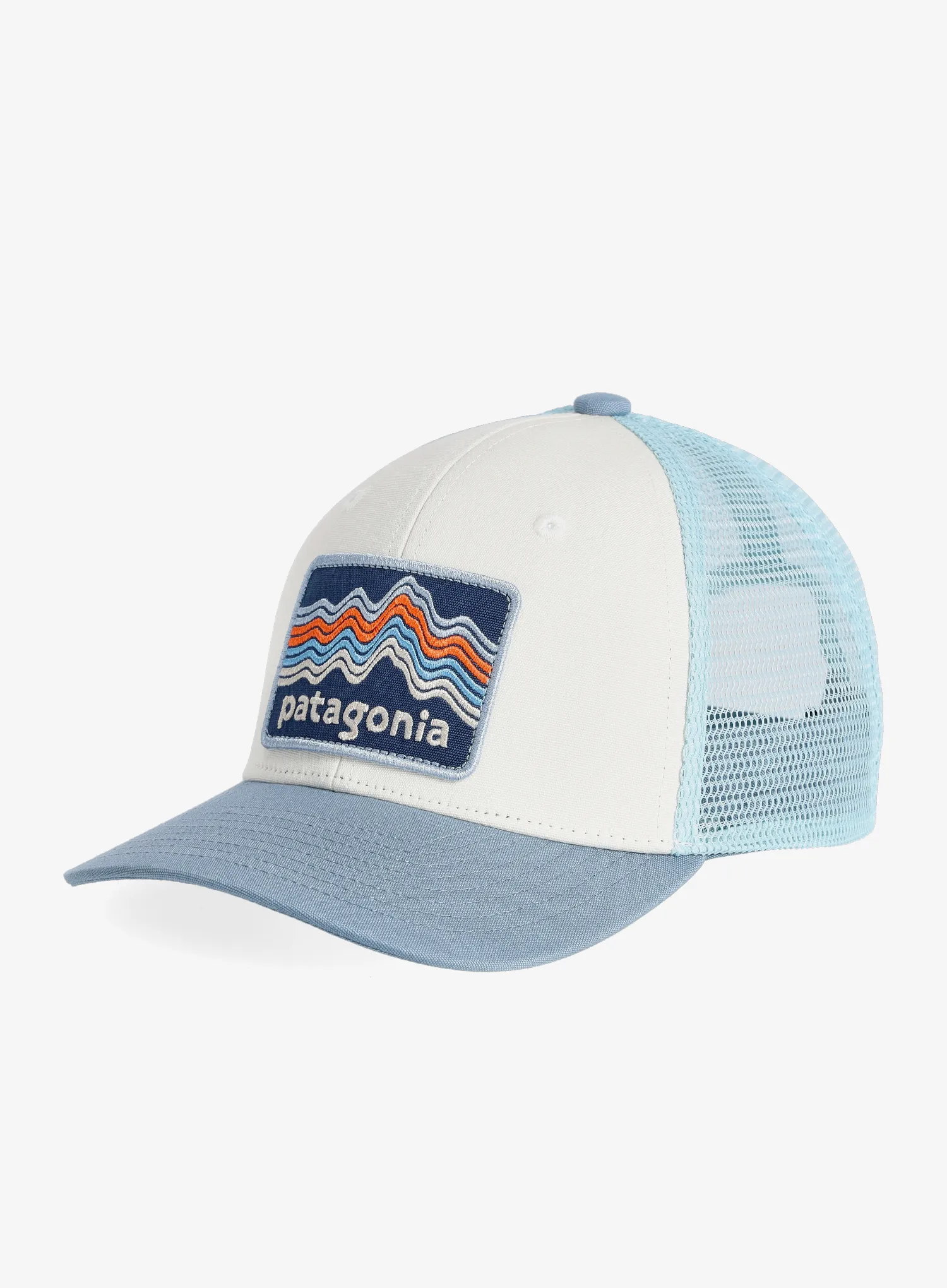 Детска шапка Patagonia Trucker Hat - ridge rise stripe/plume grey