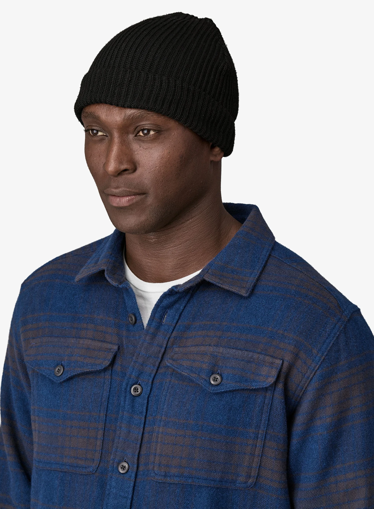 Шапка Patagonia Fisherman's Rolled Beanie - black