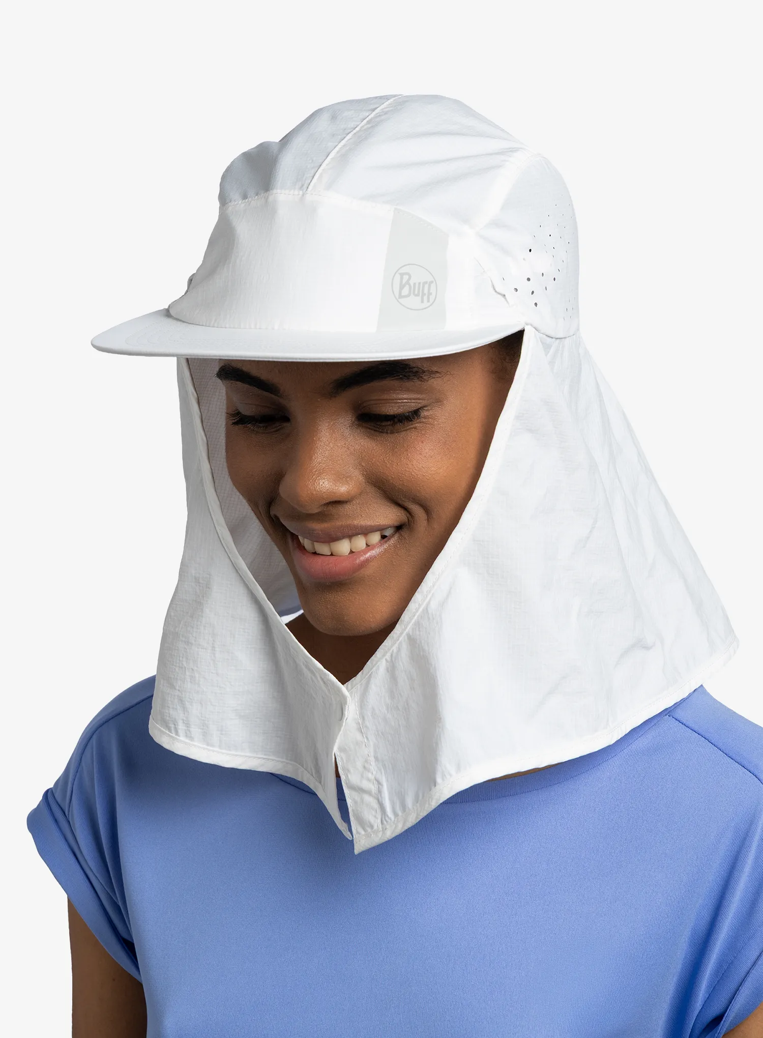 Шапка с козирка Buff Desert Cap - solid white