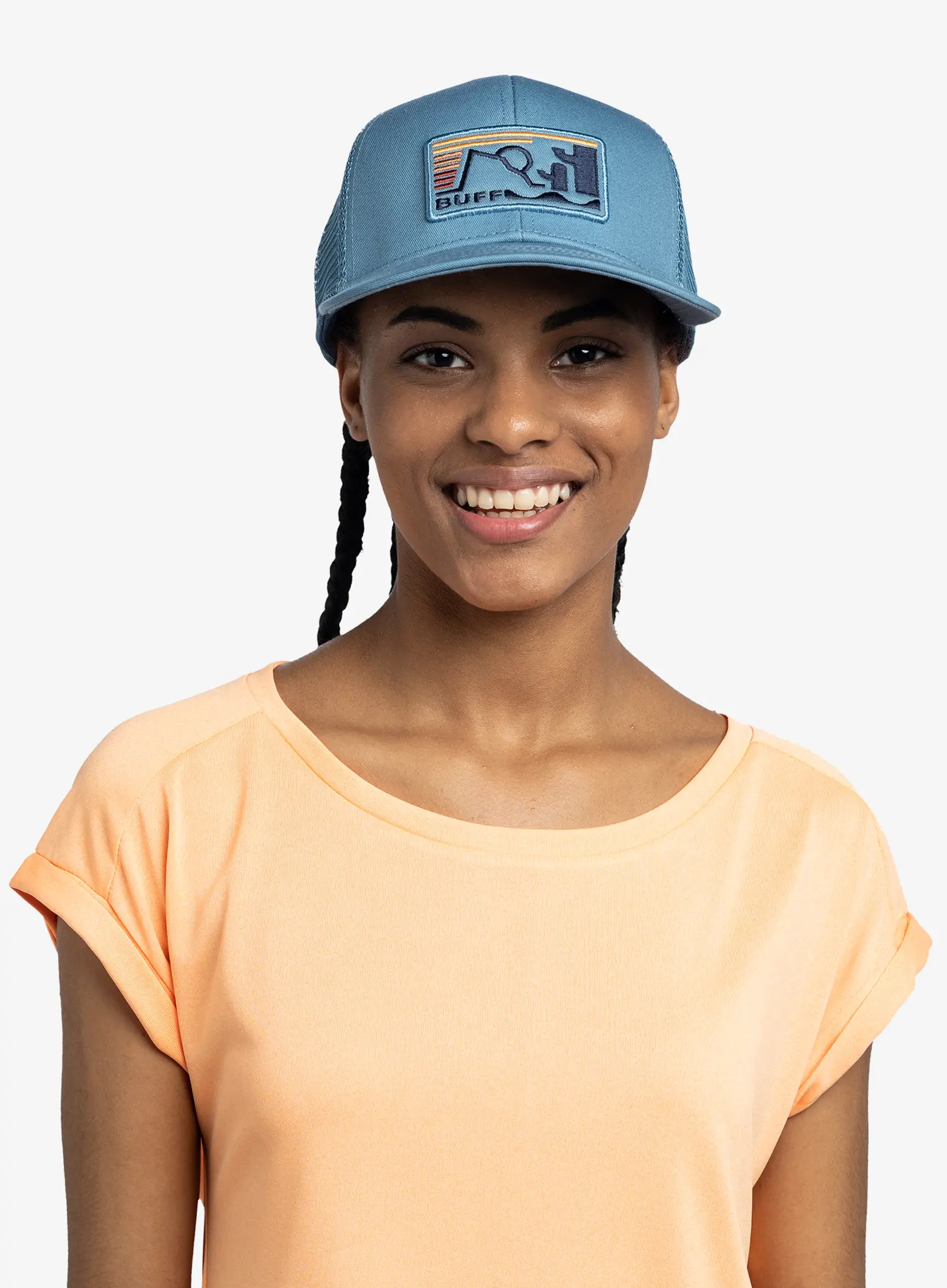 Шапка с козирка Buff Explore Trucker Cap - nidus blue