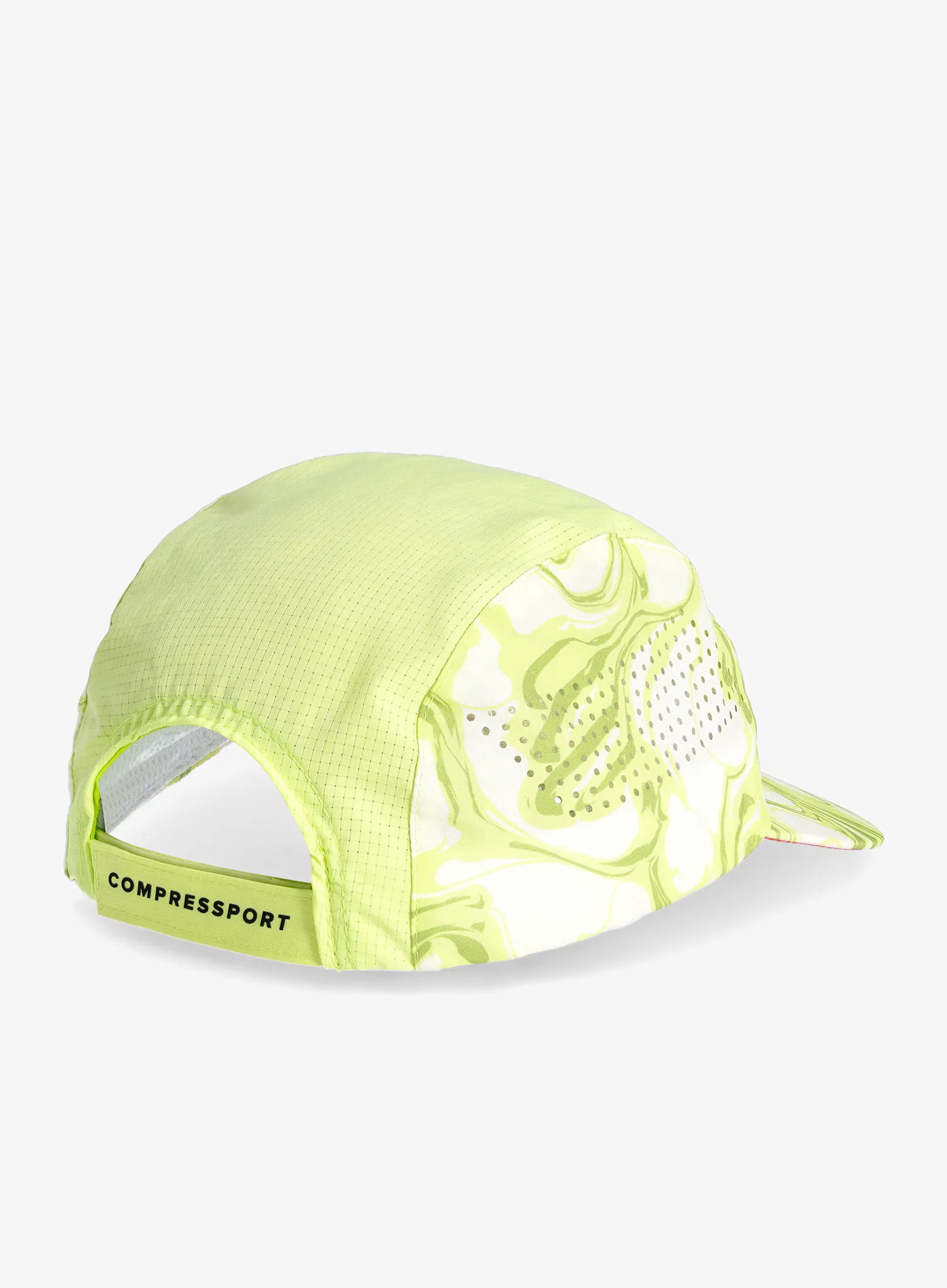 Шапка с козирка Compressport Pro Racing Cap - green camo/fluo red