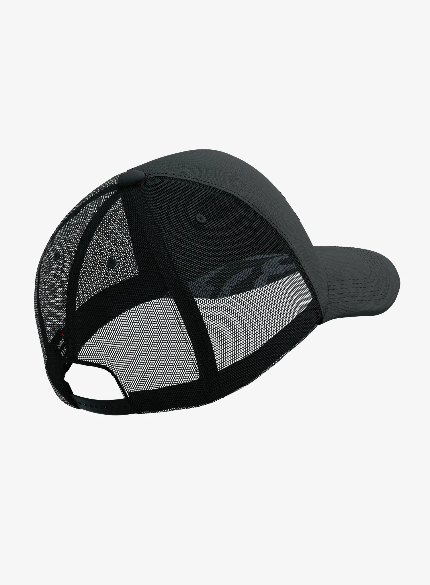 Шапка с козирка Compressport Trucker Cap - black/black refl