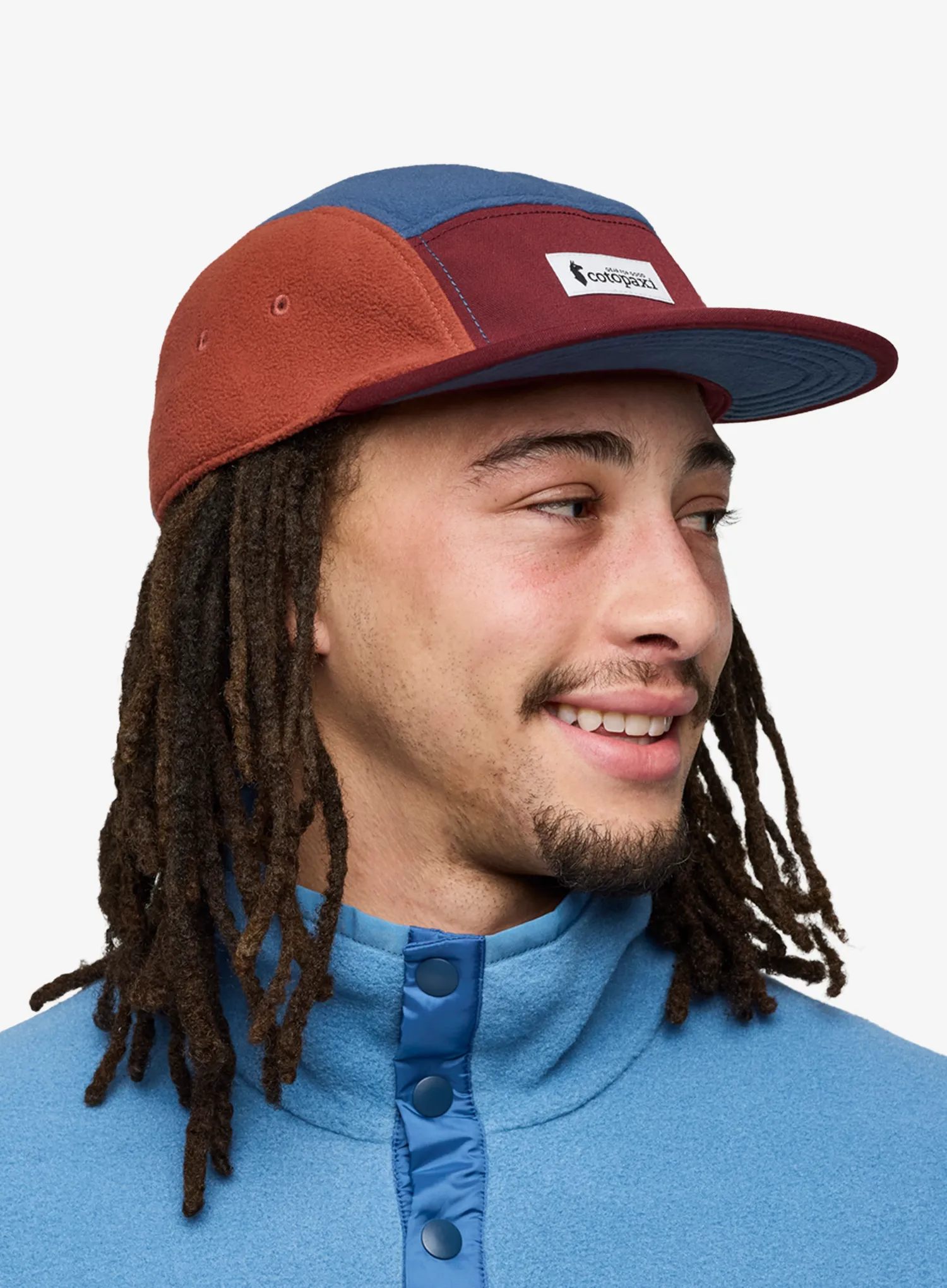Шапка с козирка Cotopaxi Fleece 5-Panel Hat - mulberry/deep sea