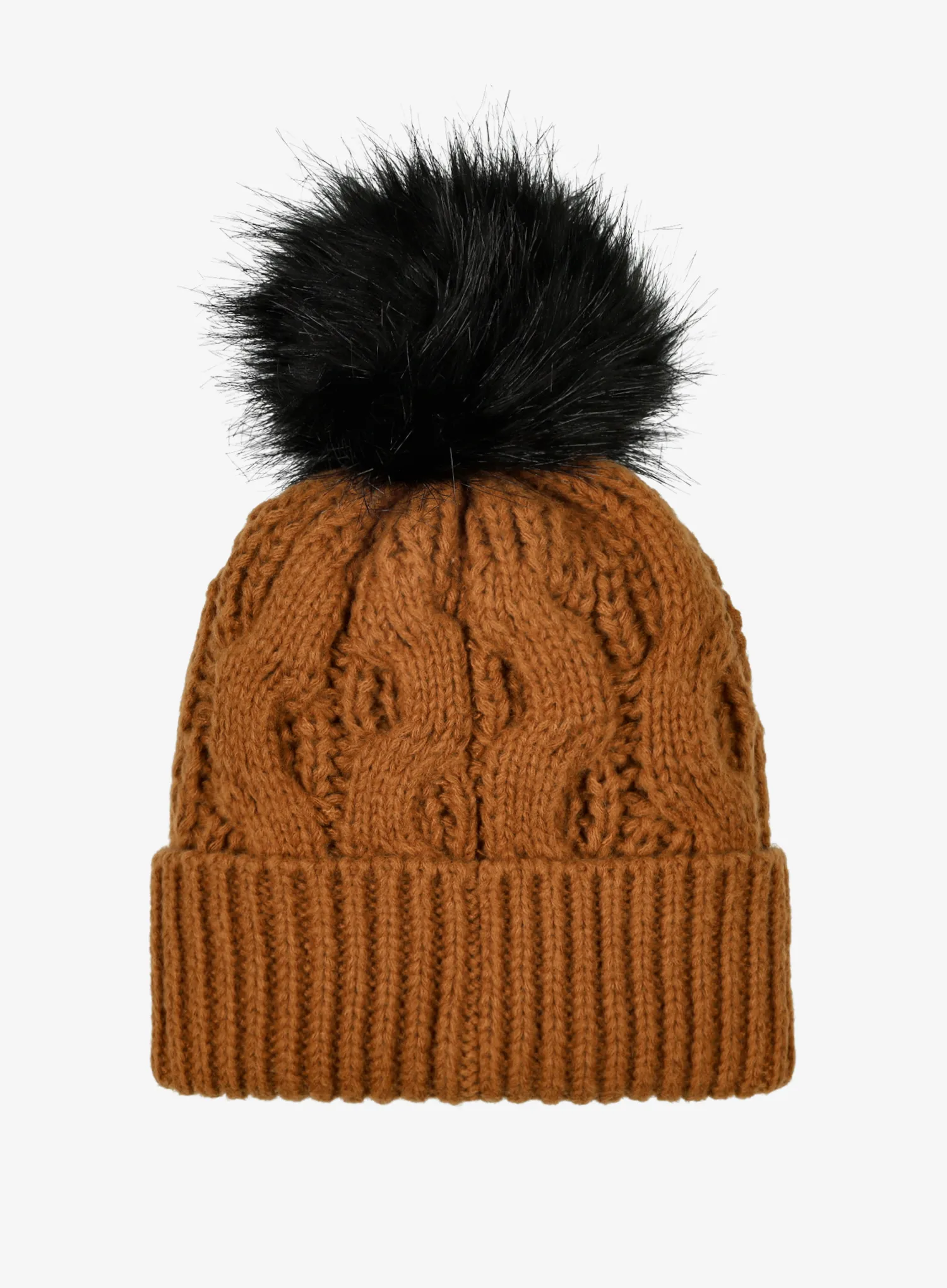 Дамска зимна шапка Columbia Boundless Days Cable Knit Pom Beanie - camel brown