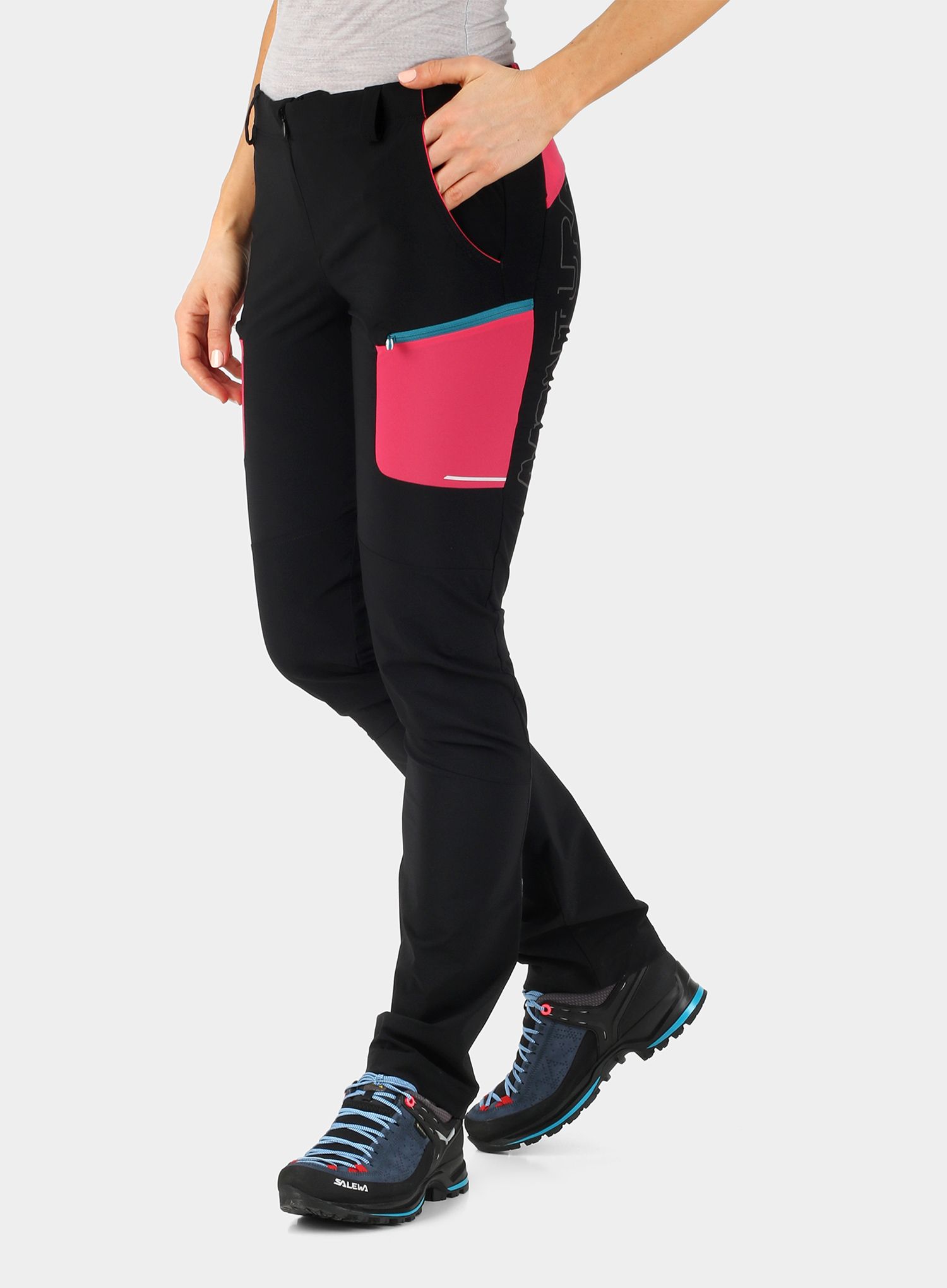 Дамски катерачни панталони Montura Brick Pants - black/sugar rose