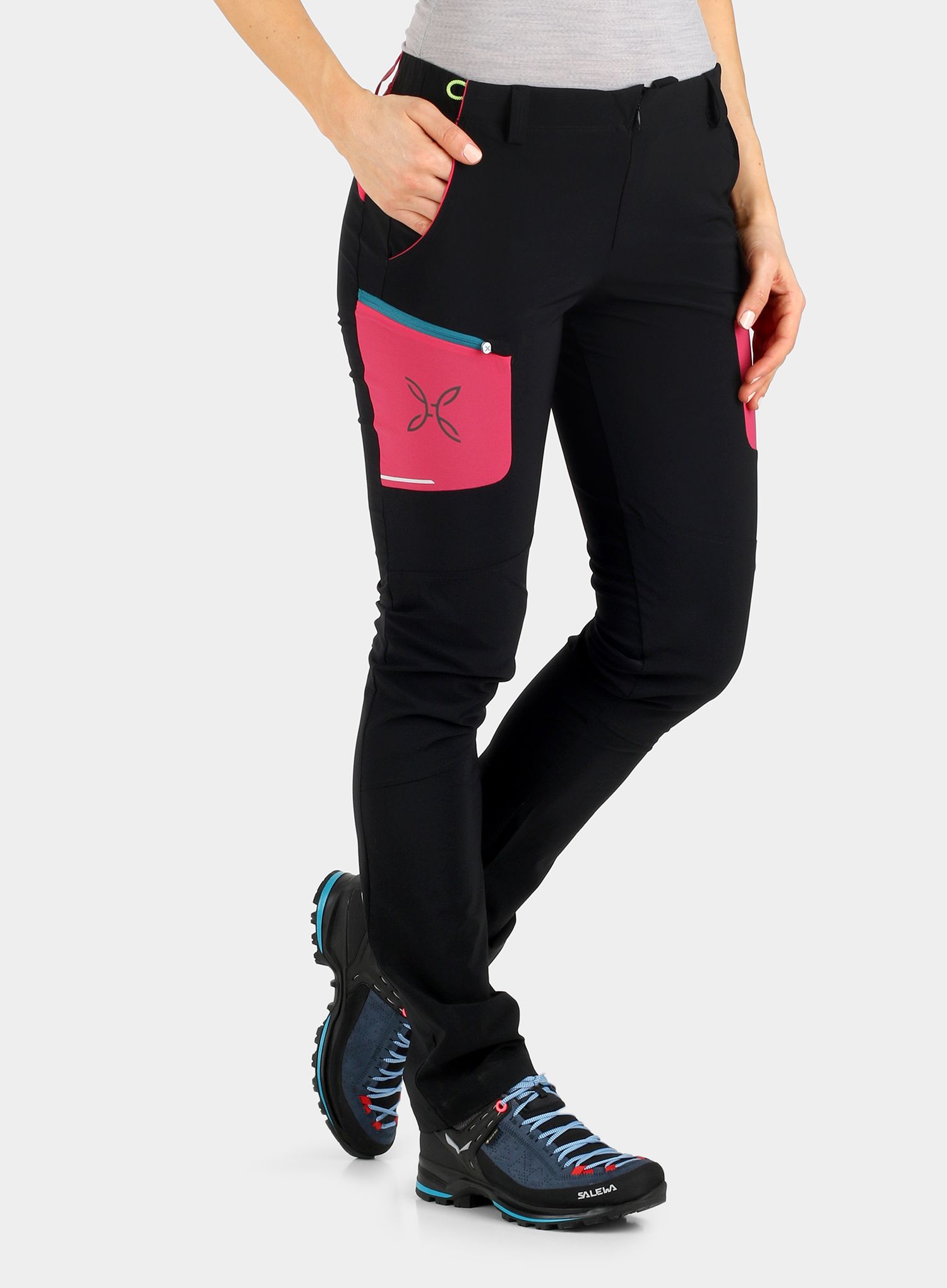 Дамски катерачни панталони Montura Brick Pants - black/sugar rose