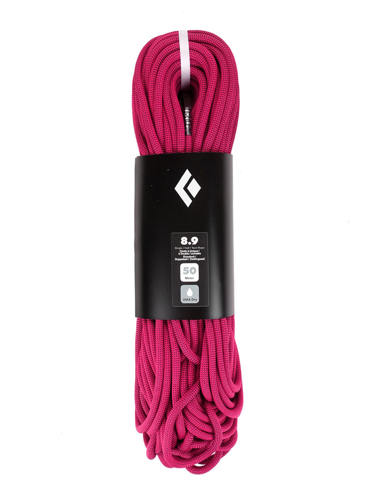 Въже за катерене Black Diamond 8.9 Dry Climbing Rope 50 m - ultra pink