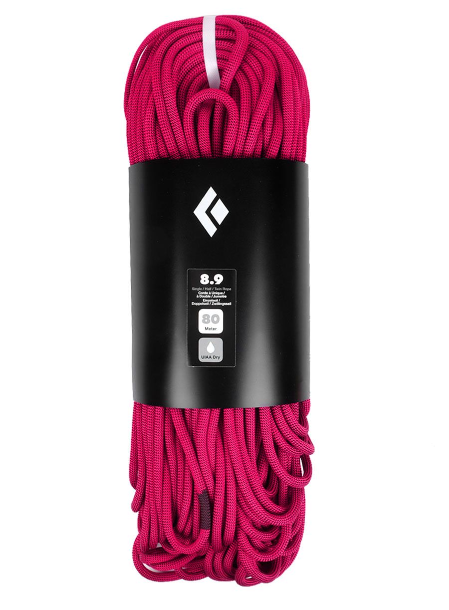 Въже за катерене Black Diamond 8.9 Dry Climbing Rope 80 m - ultra pink