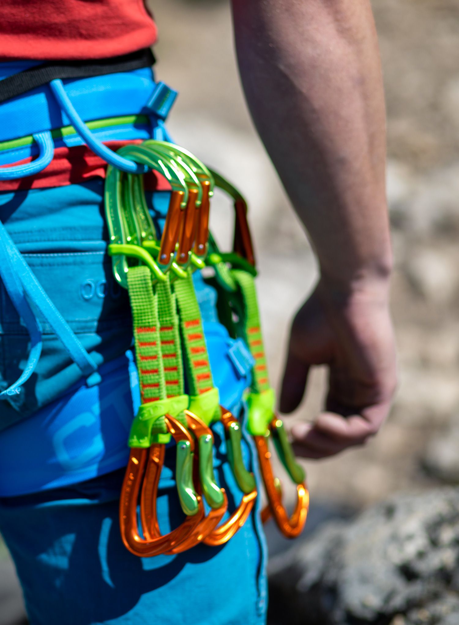 Катерачна примка Climbing Technology Nimble Fixbar Set NY 12 cm - green/orange