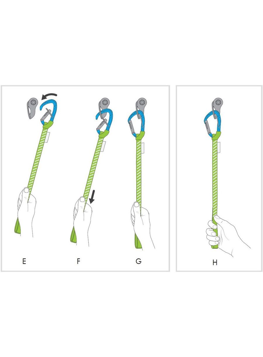 Катерачна примка Climbing Technology Tricky - light blue/green