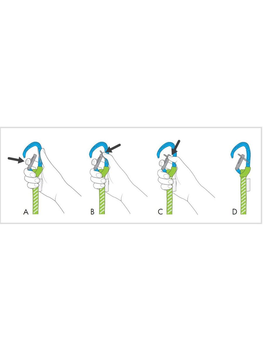 Катерачна примка Climbing Technology Tricky - light blue/green