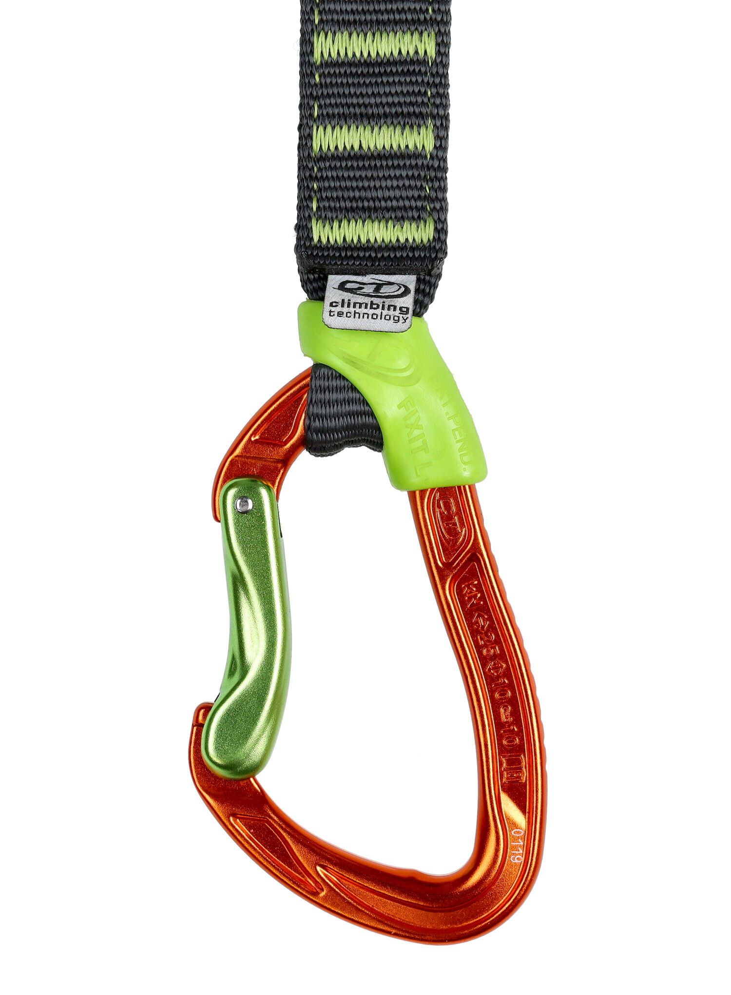 Катерачна примка Climbing Technology Nimble Fixbar Set NY Pro 12 cm - green/orange