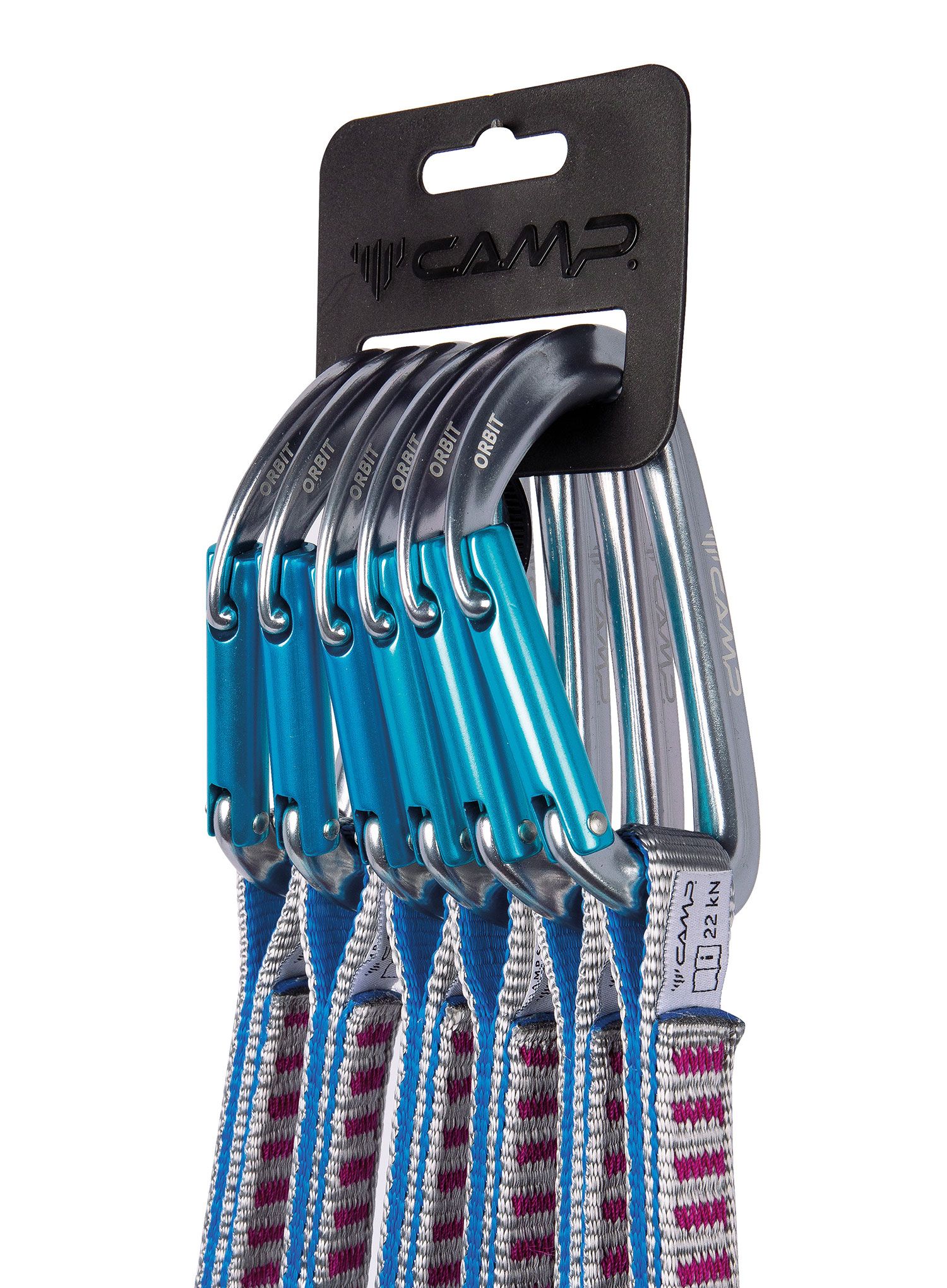 Катерачни примки Camp Orbit Express KS 12 cm 6-Pack - grey/blue/fuchsia
