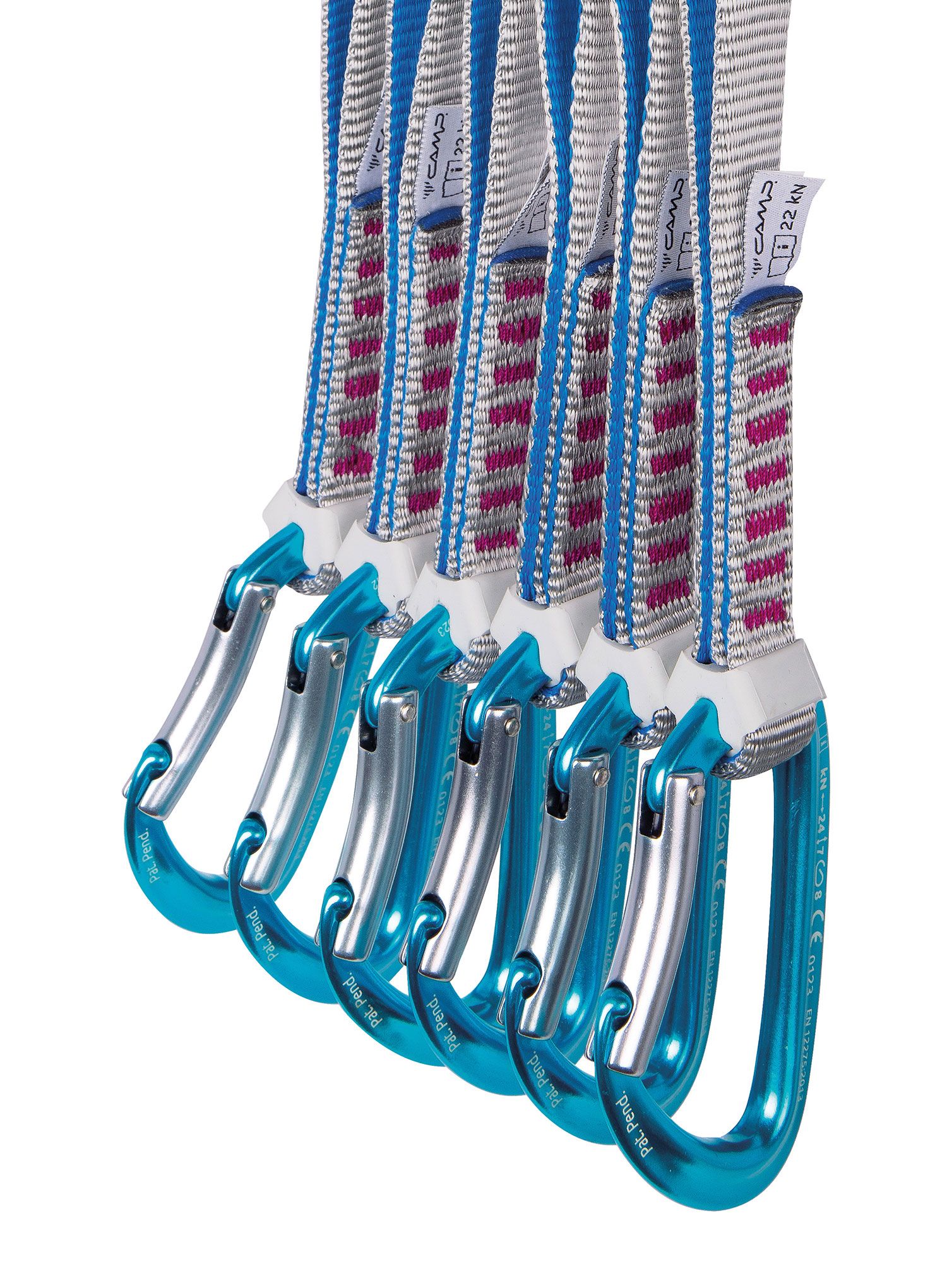Катерачни примки Camp Orbit Express KS 18 cm 6-Pack - grey/blue/fuchsia