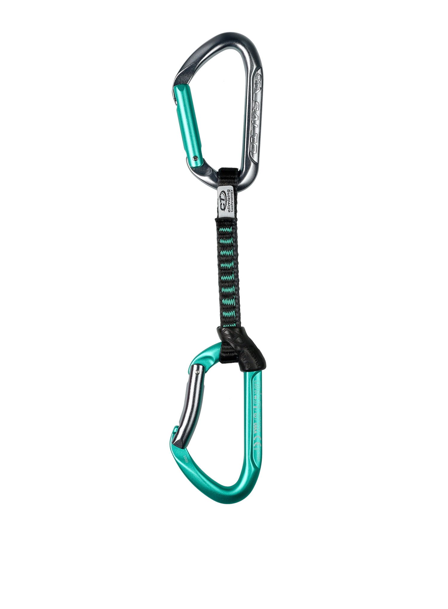 Катерачни примки Climbing Technology/SKYLOTEC Salto Set UL 12 cm 6-Pack - titanium/acquamarine