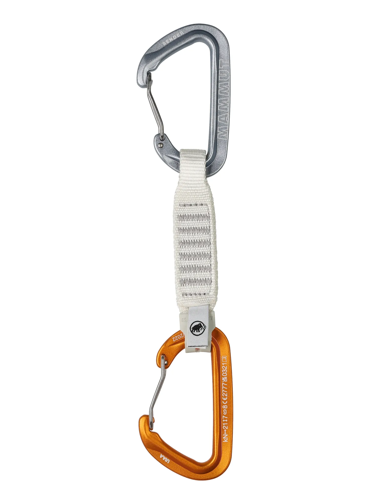 Катерачни примки Mammut Sender Wire 12 cm 6-Pack Quickdraws  - light grey/gold