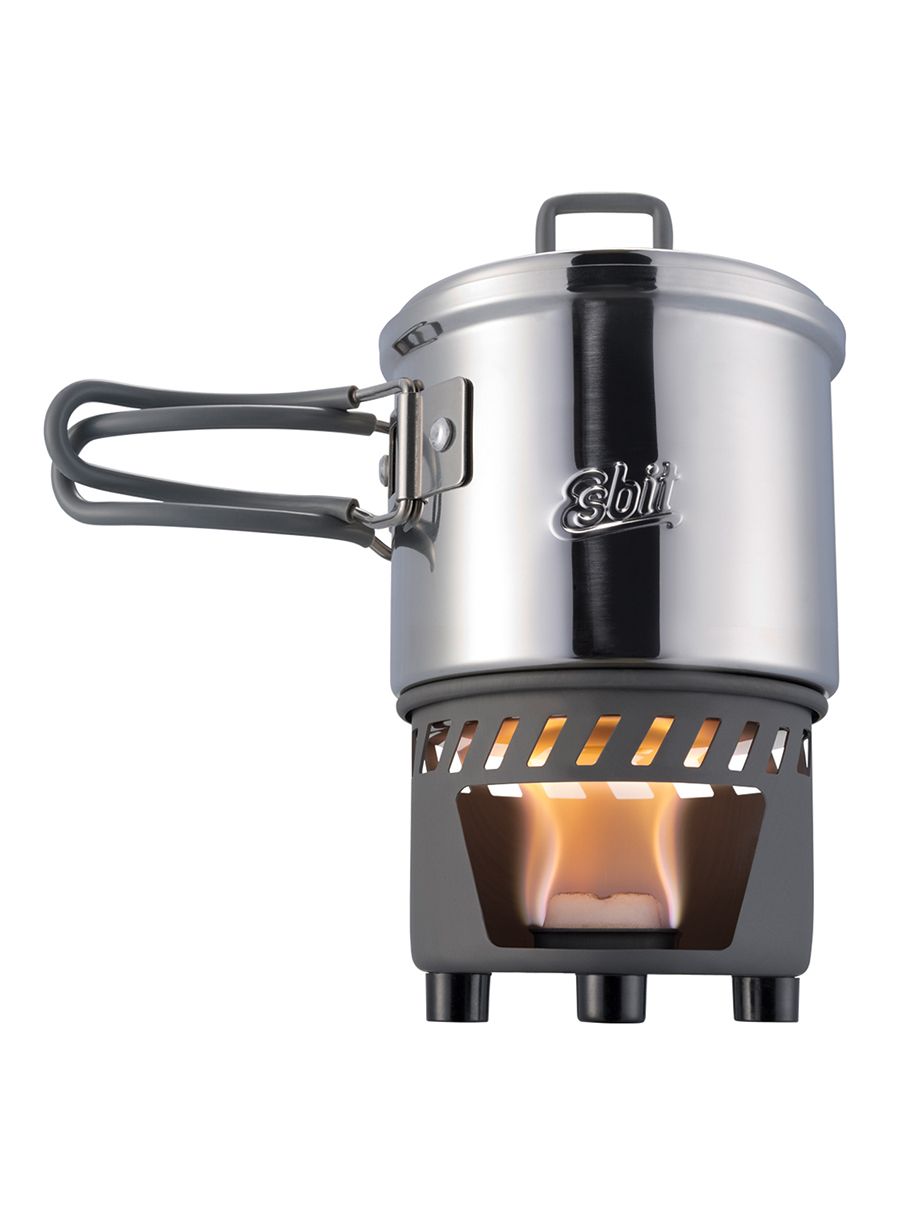 Комплект за готвене Esbit Solid Fuel Cookset 585 ml Stainless Steel