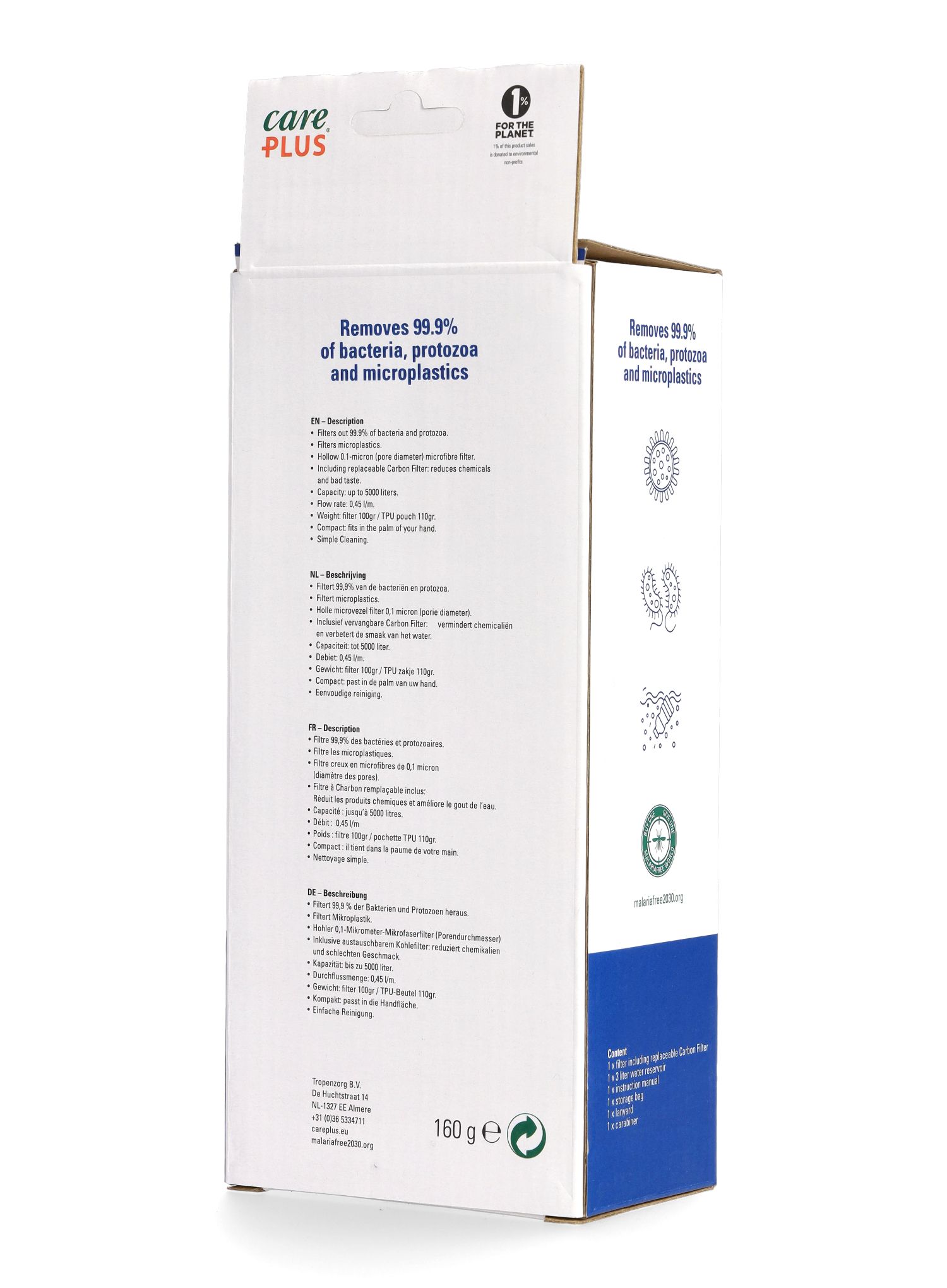 Филтър за вода Care Plus Water Filter - Evo 3l - blue