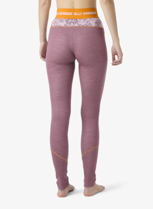 Дамски термоактивен клин Helly Hansen LIFA Merino Midweight Graphic Pant - cherry blossom new nordic