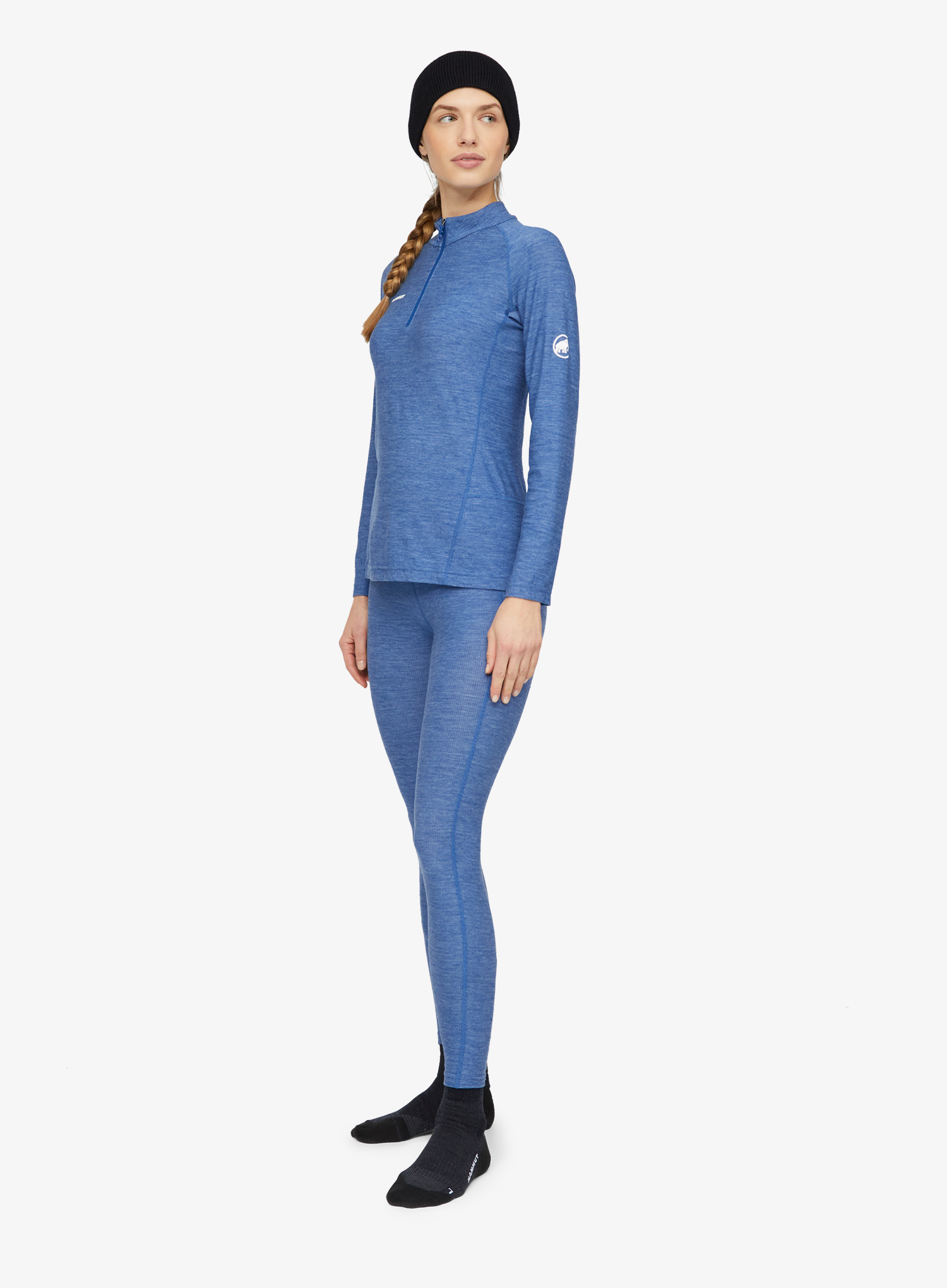 Дамски термоактивен клин Mammut Tree Wool Thermal FL Long Tights - tschiel melange