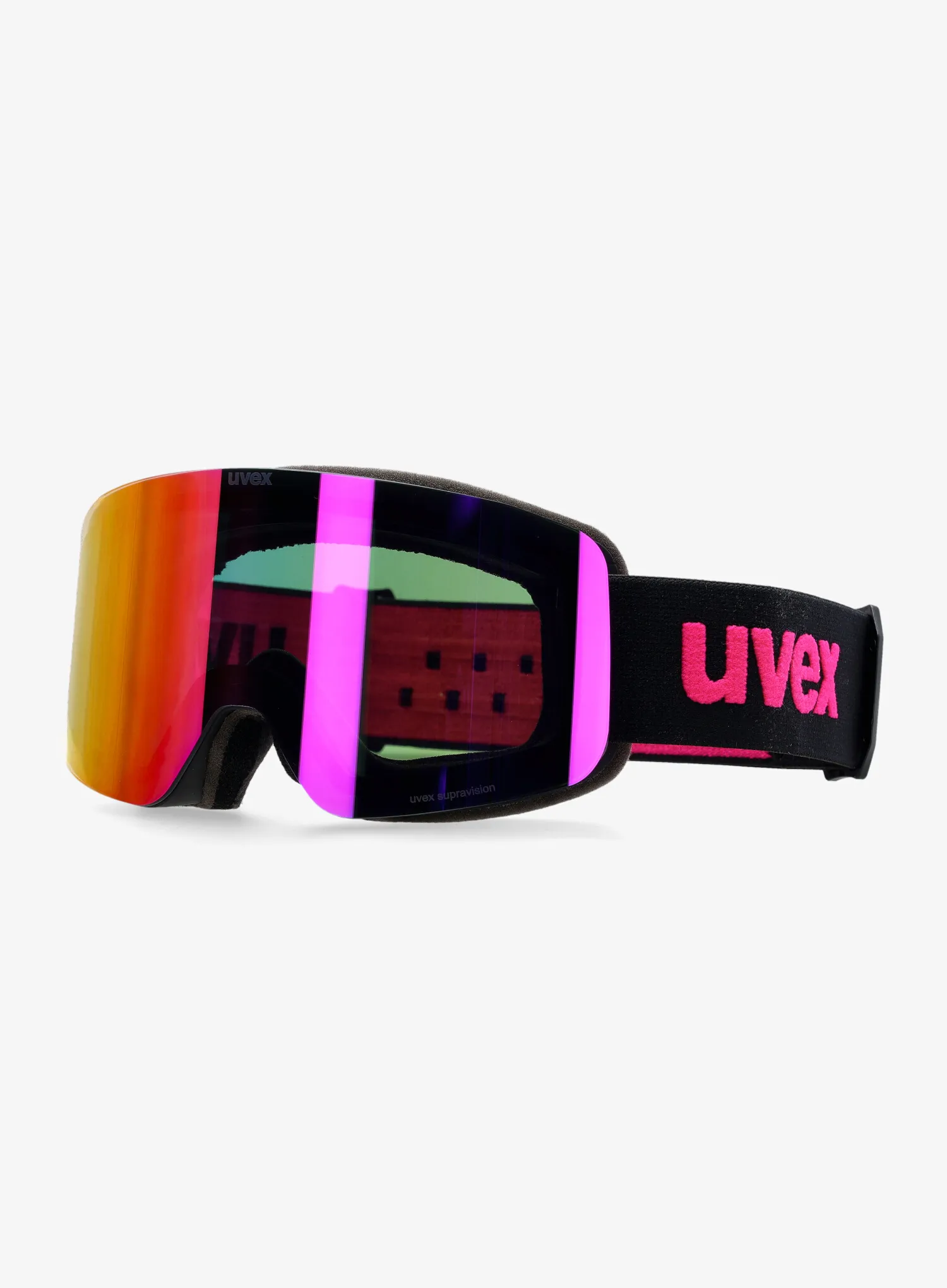 Ски очила за деца Uvex pwdr FM - black/pink/green/clear