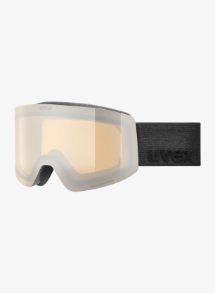 Скиорски очила Uvex Provoqe FM - black matt dl/silver clear S2