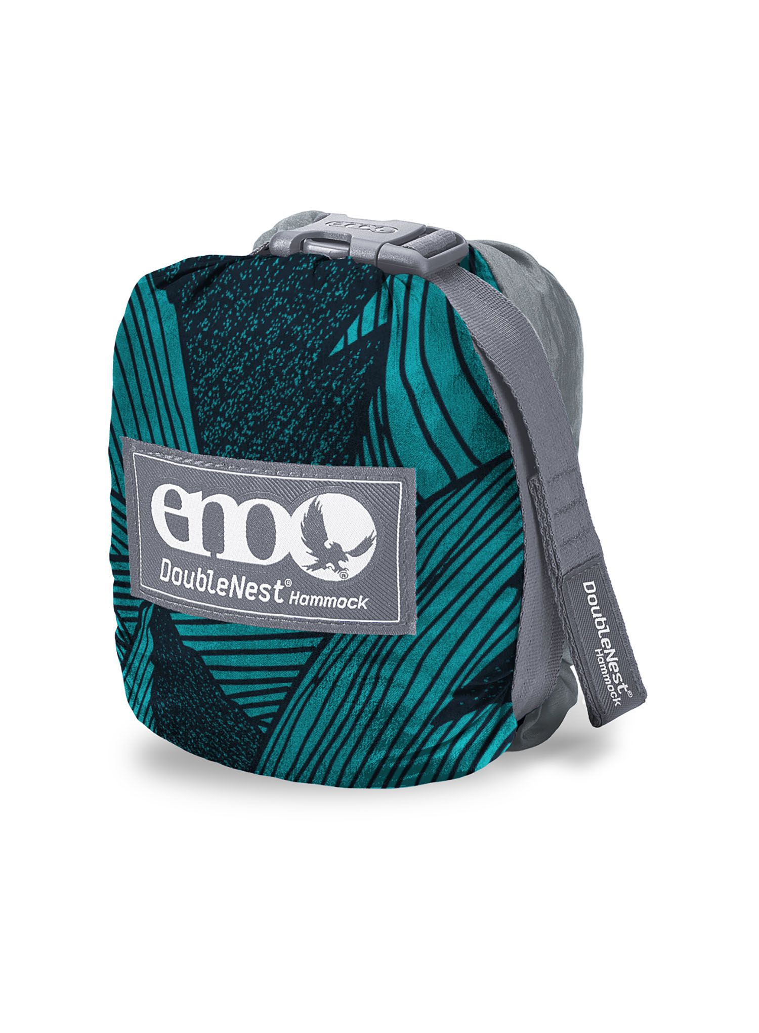 Двуместен туристически хамак ENO DoubleNest Print Hammock - mountains to sea/grey