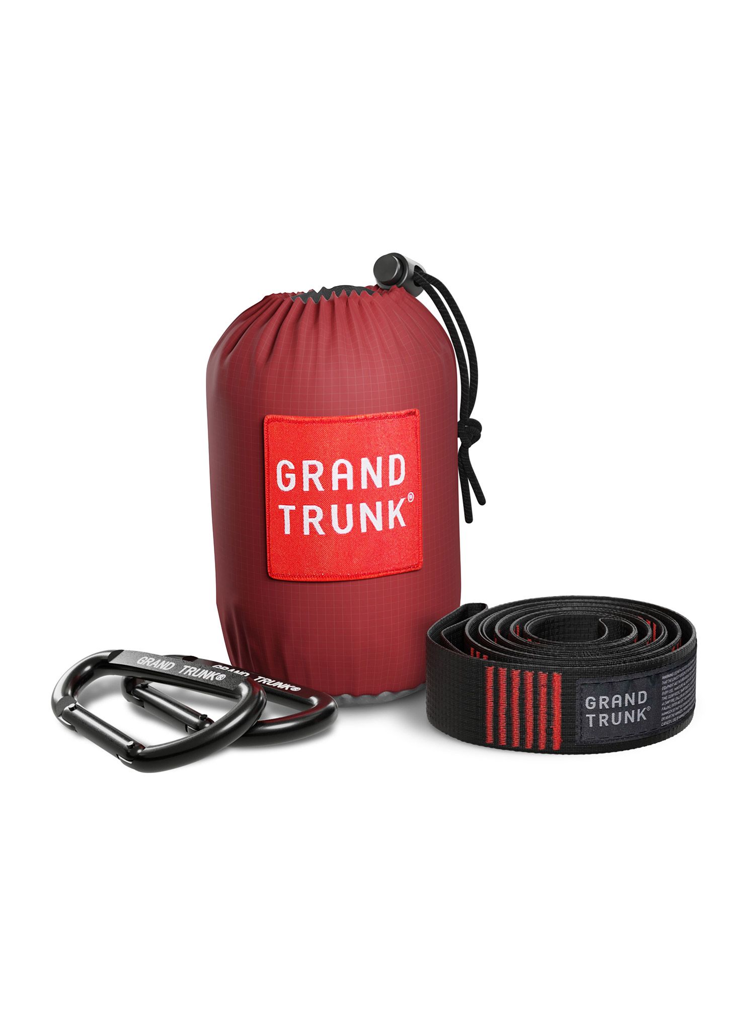 Туристически хамак Grand Trunk Double Deluxe Parachute Nylon with Straps - crimson/charcoal