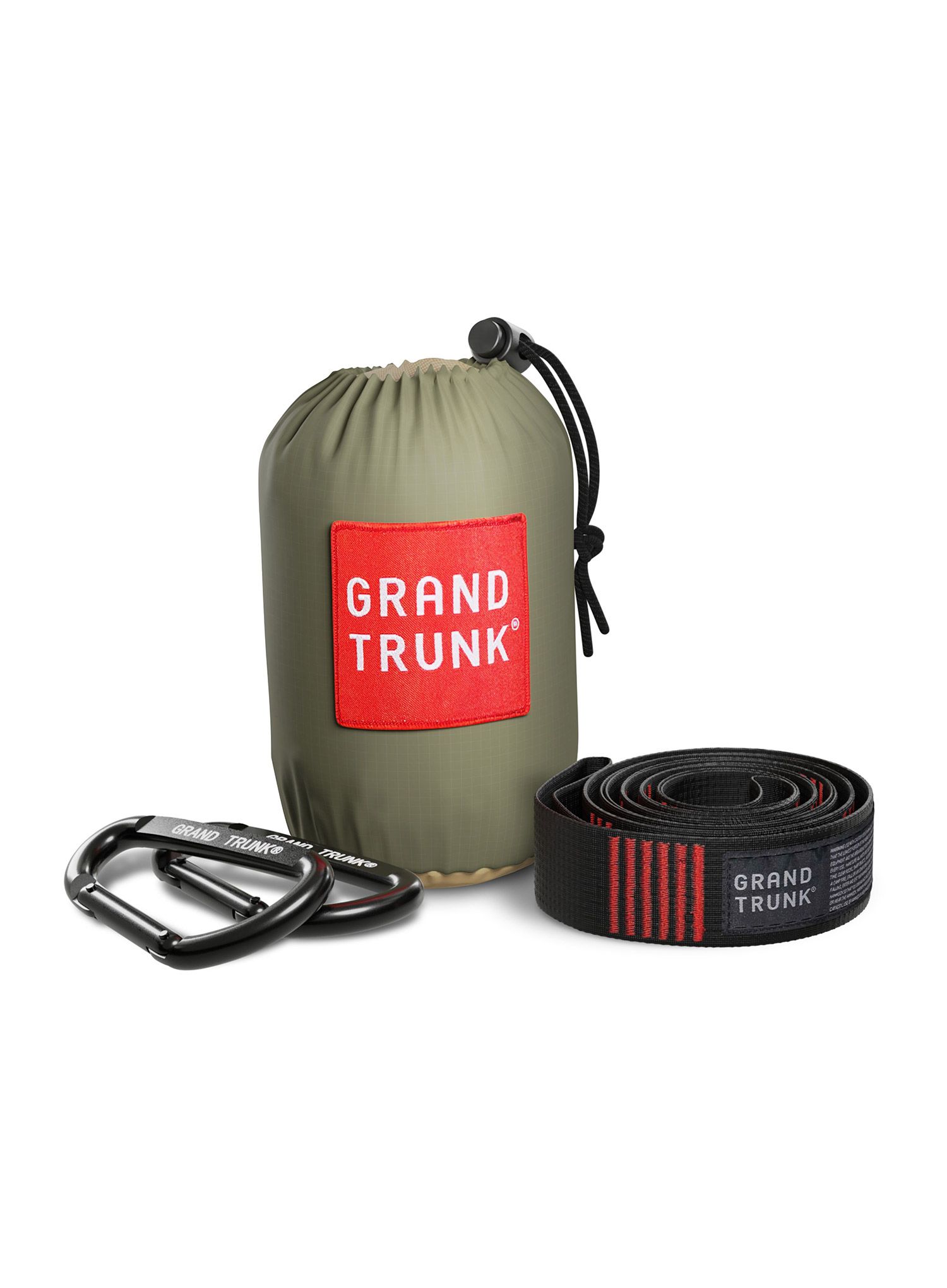 Туристически хамак Grand Trunk Double Deluxe Parachute Nylon with Straps - olive/khahi
