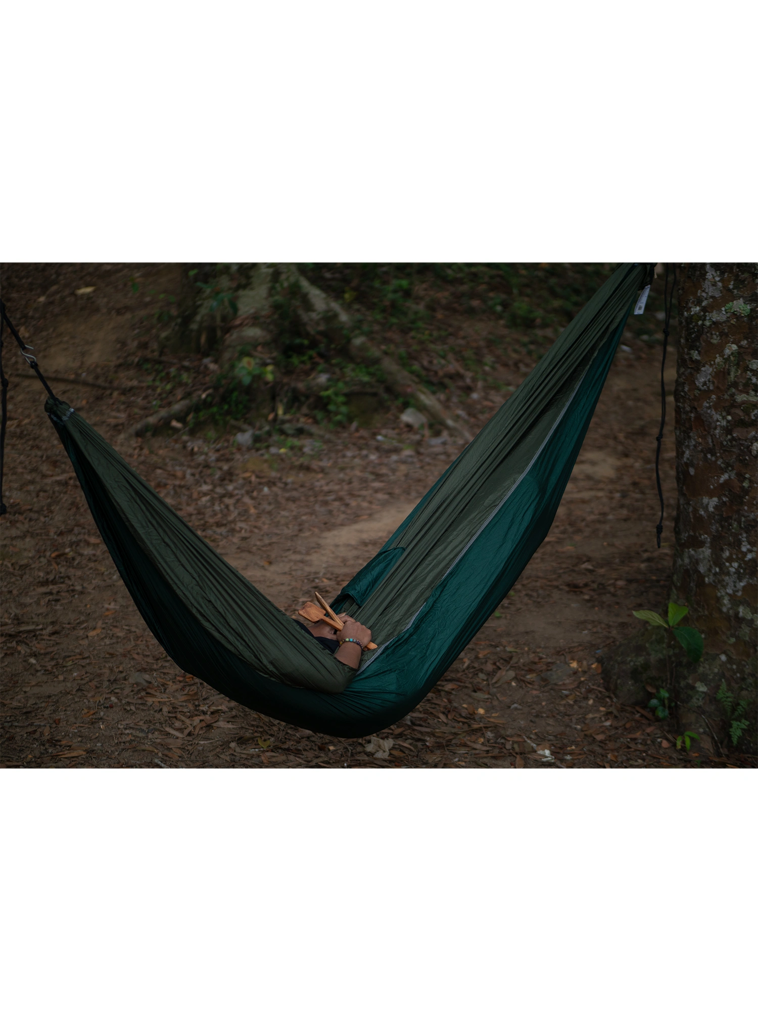 Туристически хамак Ticket To The Moon King Size Hammock - dark green/leaf green