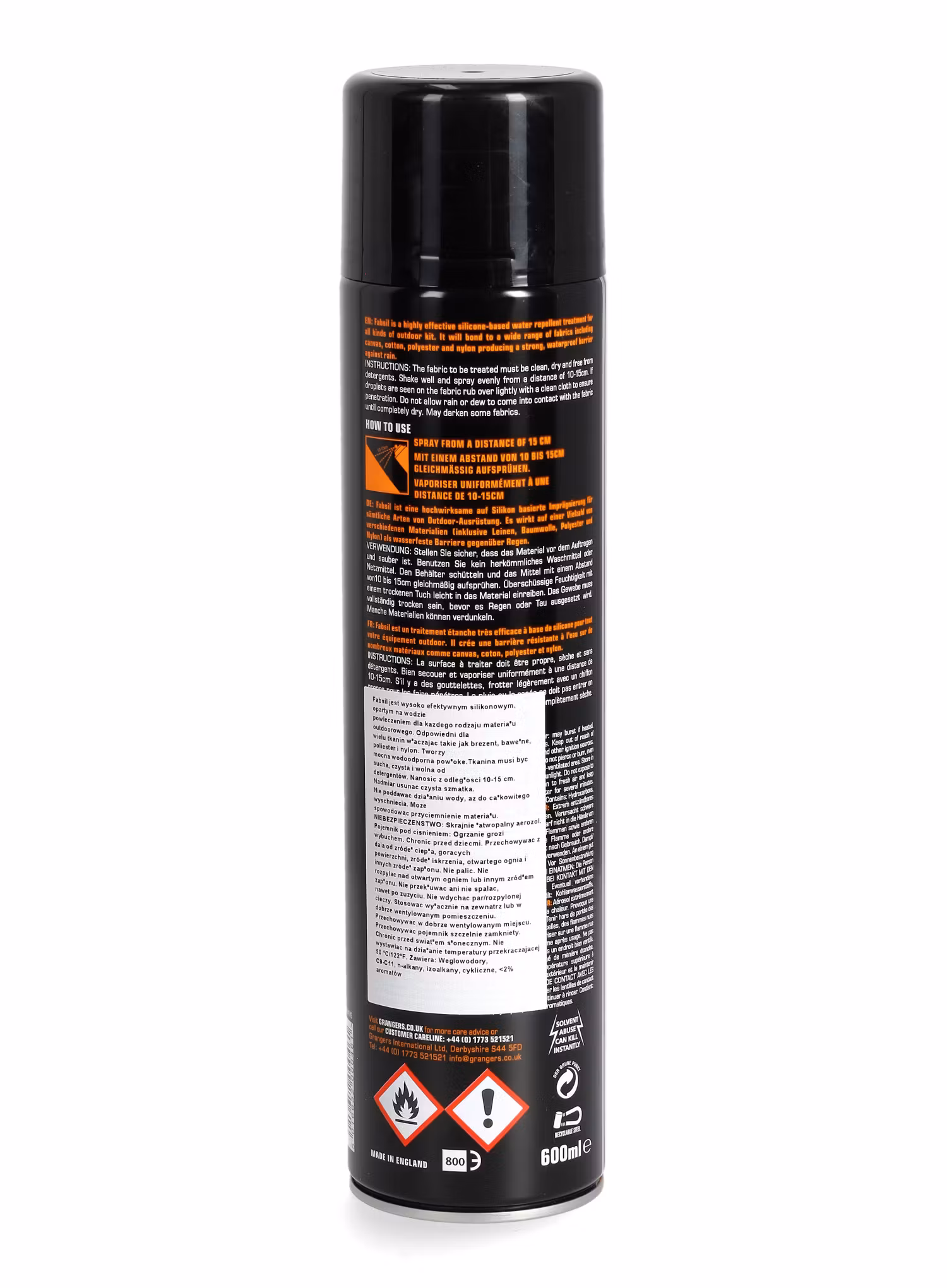 Импрегнатор за палатка Grangers Fabsil Universal Protector 600 ml