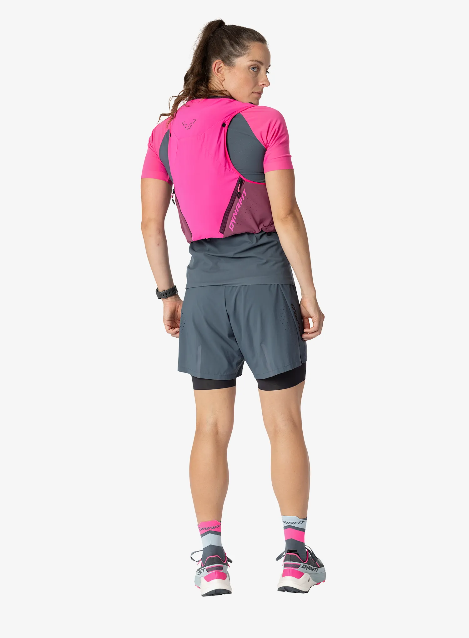 Елек за бягане Dynafit Alpine 8 Vest - pink glo/amaranth