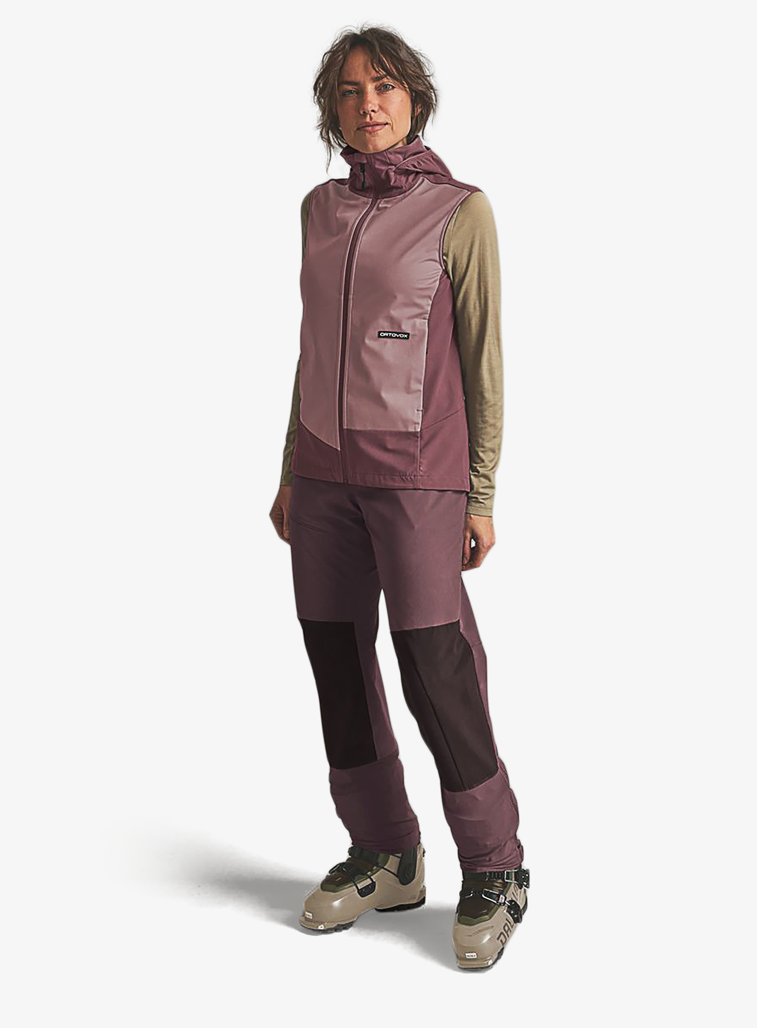 Дамски елек Ortovox Ortler Softshell Plus Vest - chestnut