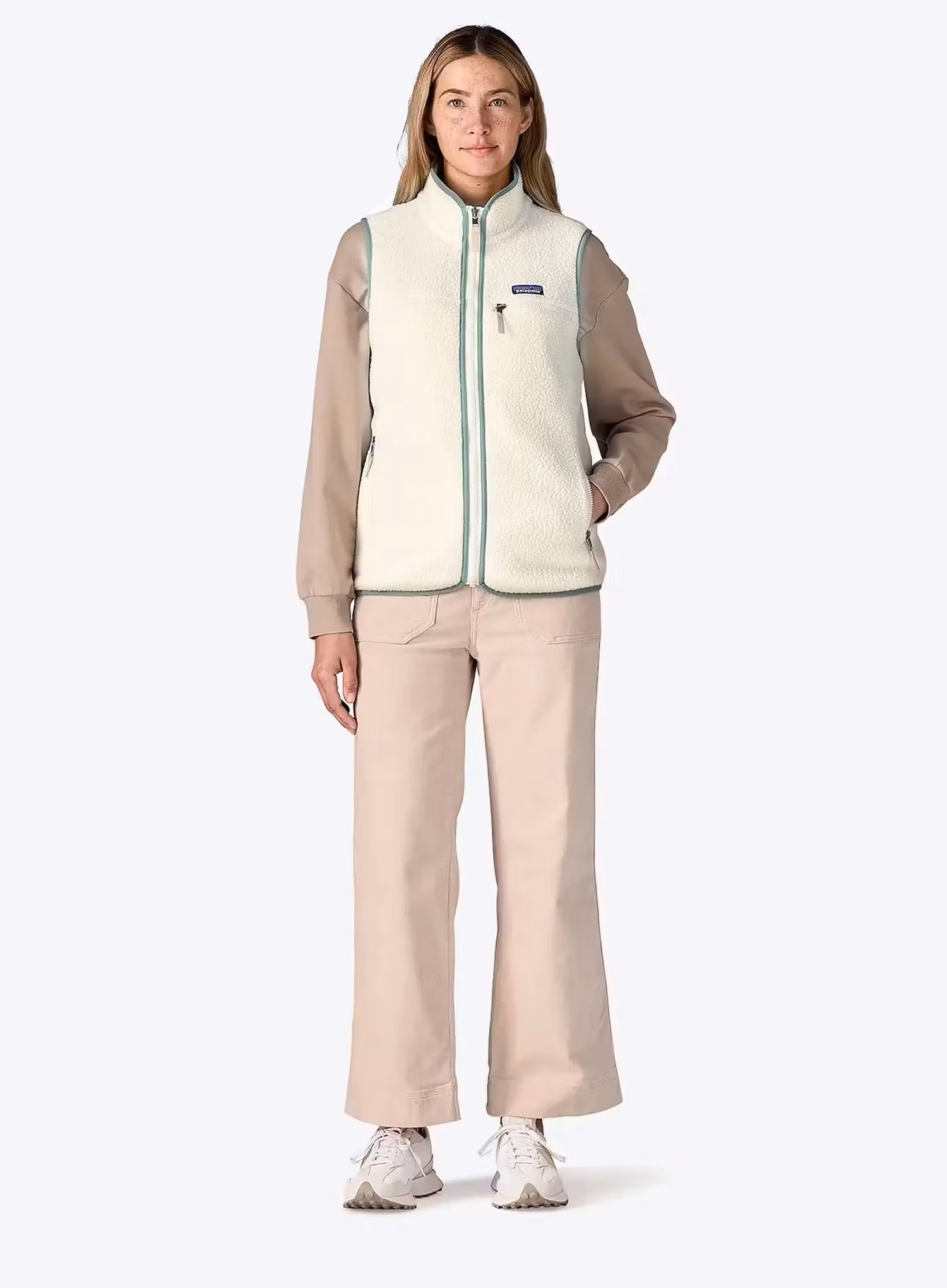 Дамски елек Patagonia Retro Pile Vest - natural/ellwood green