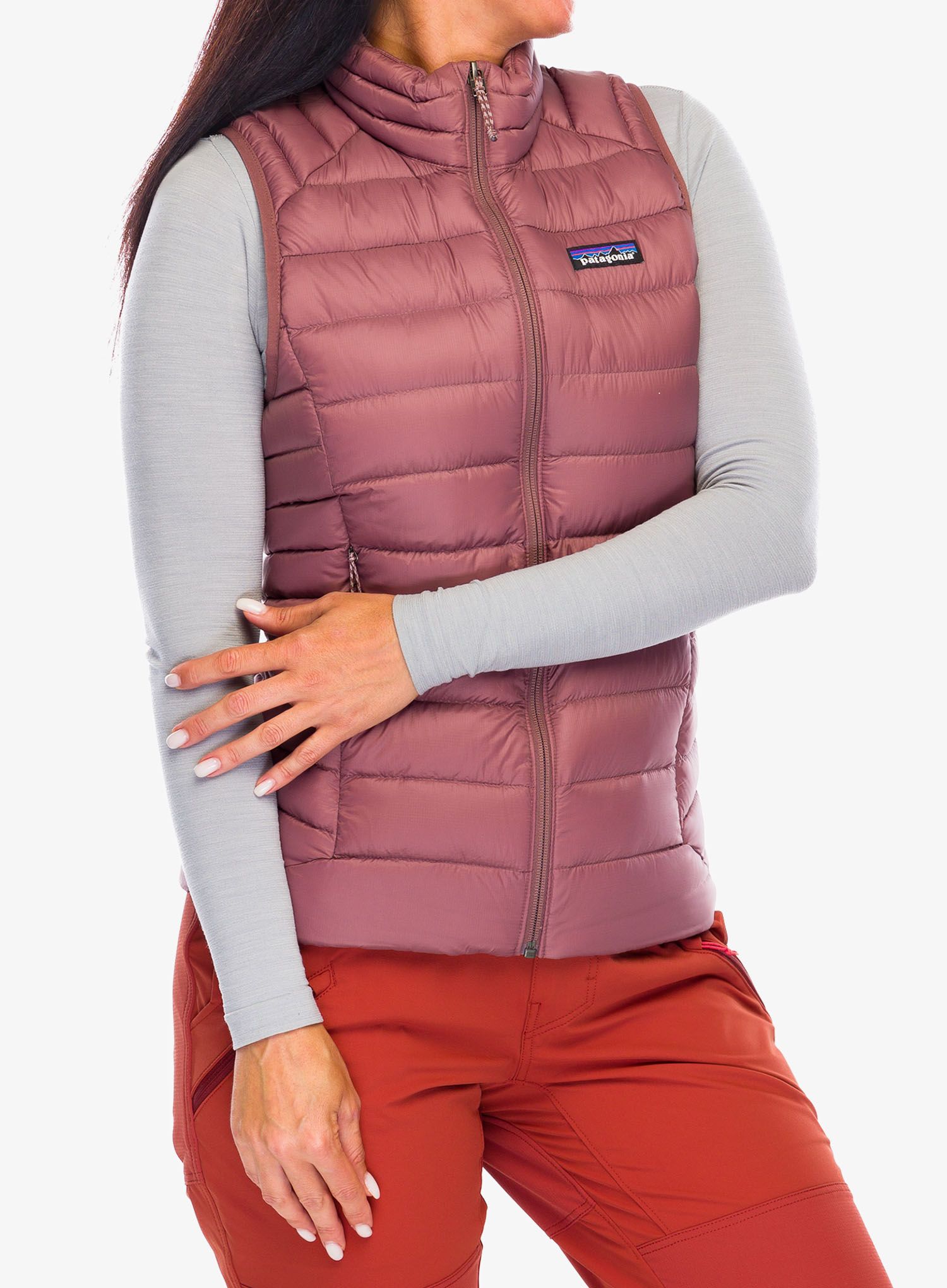 Дамски пухен елек Patagonia Down Sweater Vest - dulse mauve