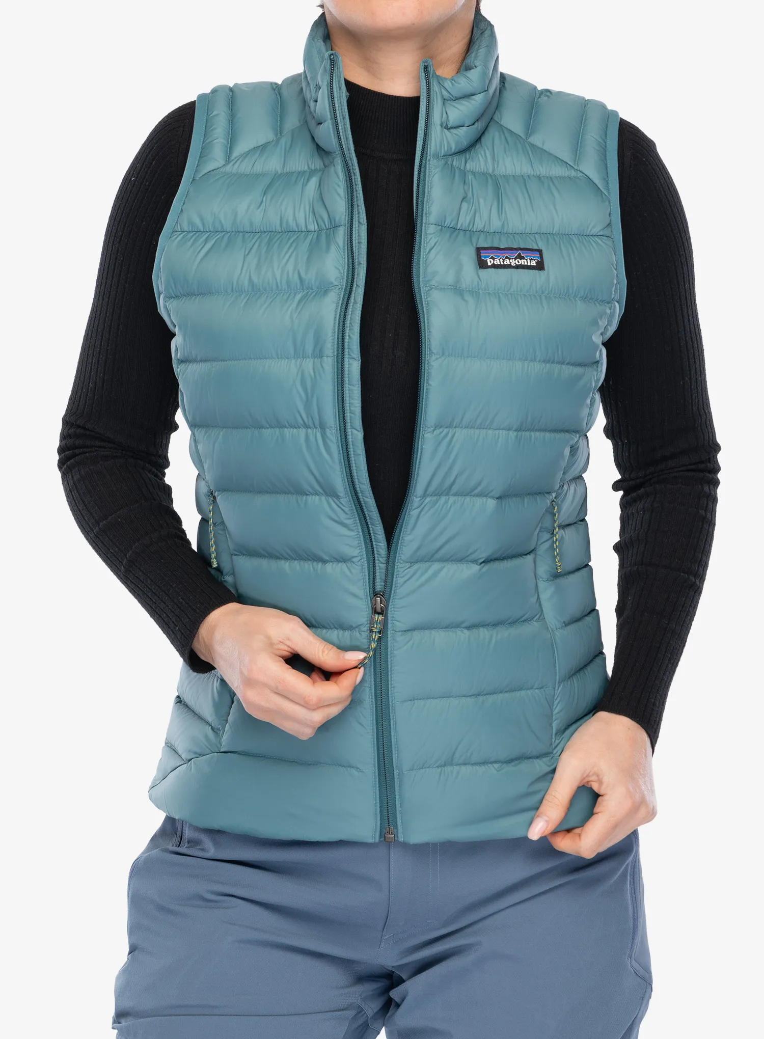 Дамски пухен елек Patagonia Down Sweater Vest - wetland blue