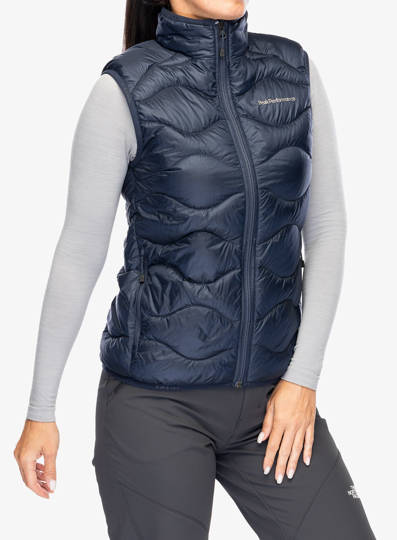 Дамски пухен елек Peak Performance Helium Down Vest - blue shadow/shadow