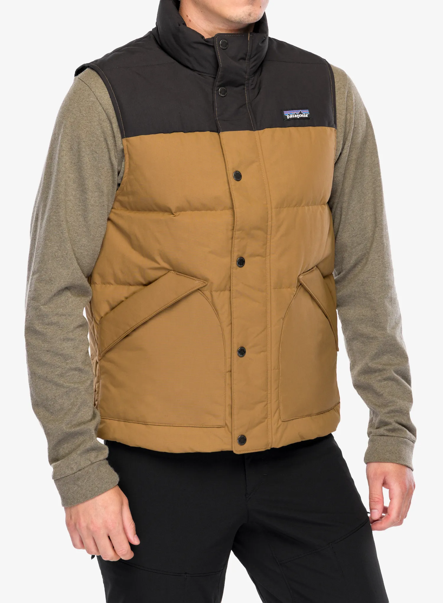 Пухен елек Patagonia Downdrift Vest - coriander brown